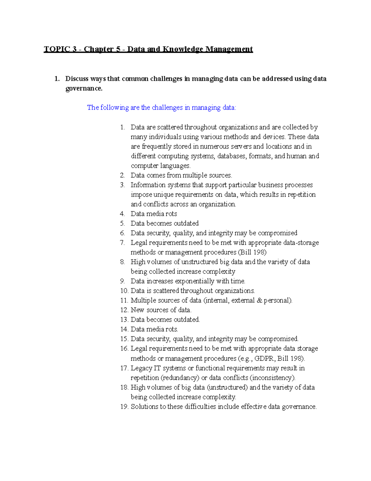 Adm 2372 Notes Google Docs3 Topic 3 Chapter 5 Data And Knowledge Management Discuss Ways Adm 2372 Notes Google Docs3 Topic 3 Chapter 5 Data And Knowledge Management Discuss Ways