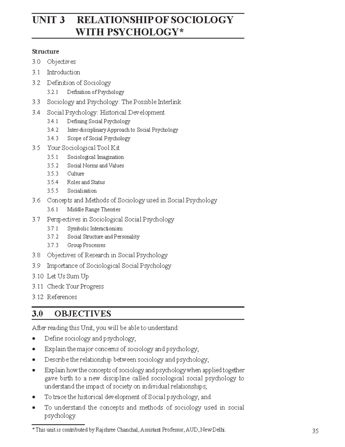 Unit-3 Relationship of Sociology with Psychology - UNIT 3 RELATIONSHIP ...