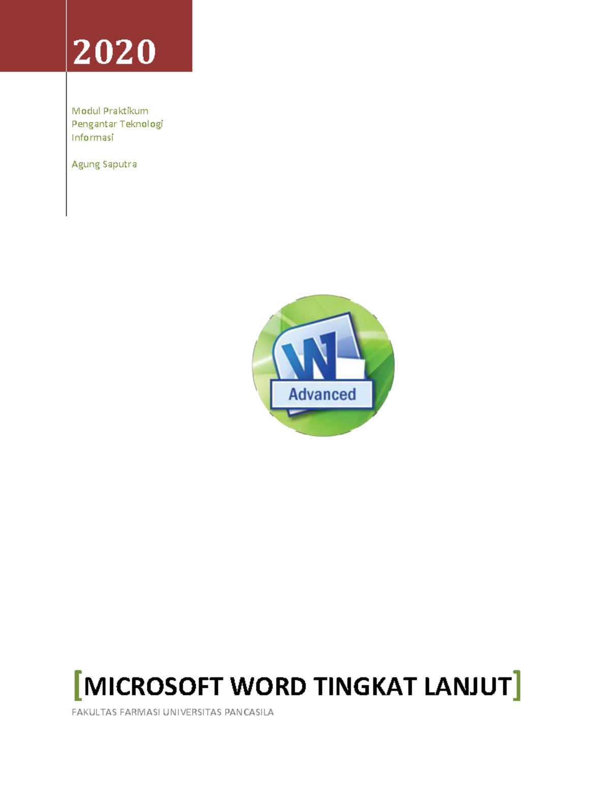 Modul Word PTI - Belajar - [MICROSOFT WORD TINGKAT LANJUT] FAKULTAS ...