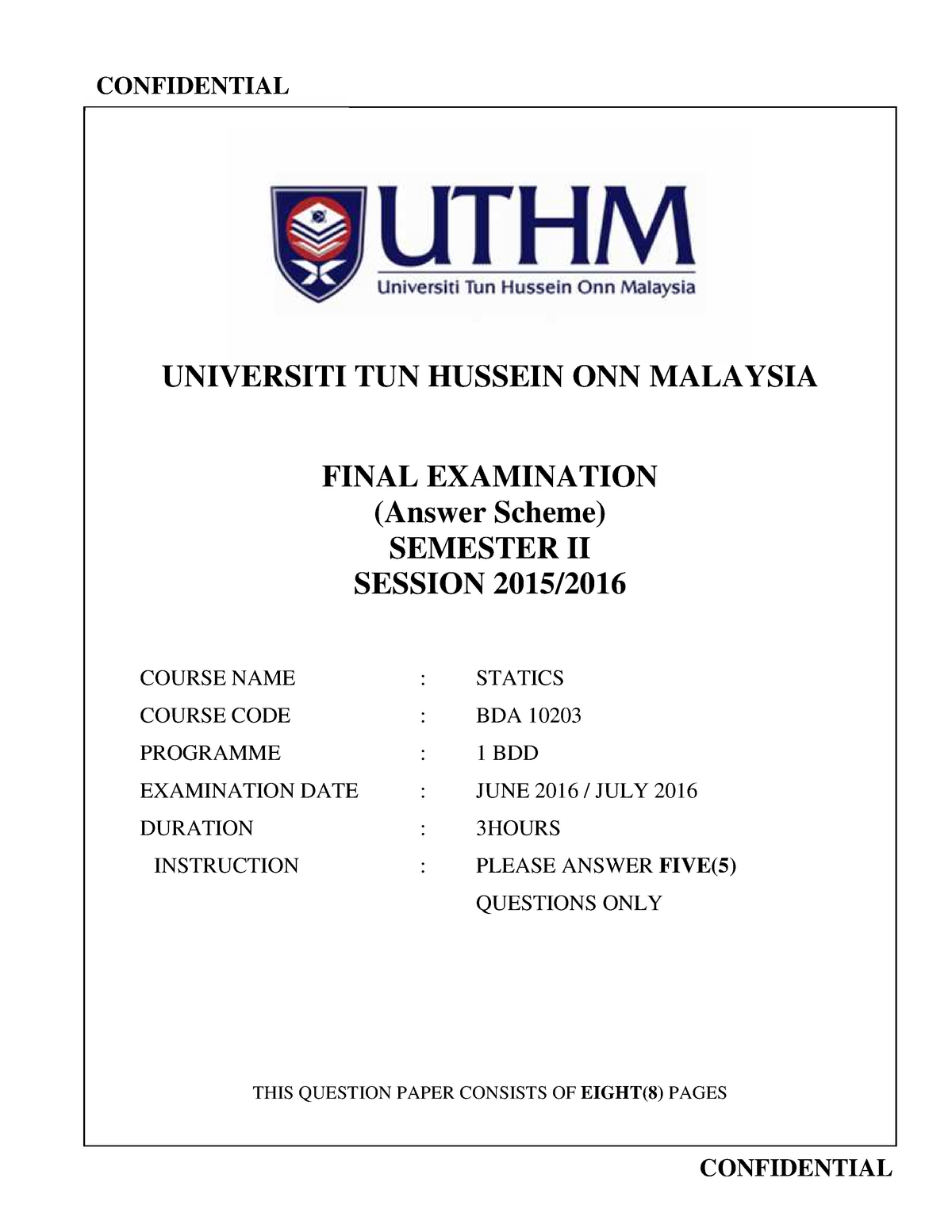uthm library past year question  Natalie Terry