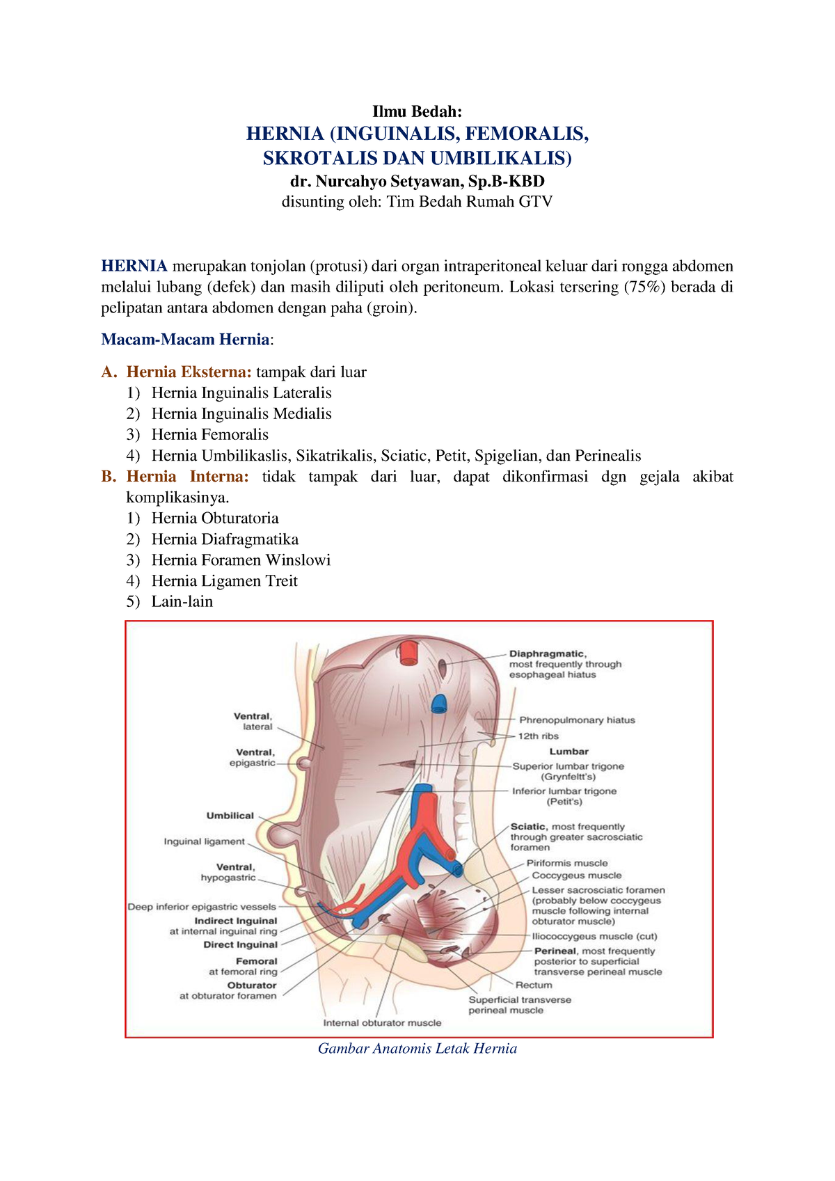 Hernia Ilmu Bedah Hernia Inguinalis Femoralis Skrotalis Dan Umbilikalis Dr Nurcahyo 3139