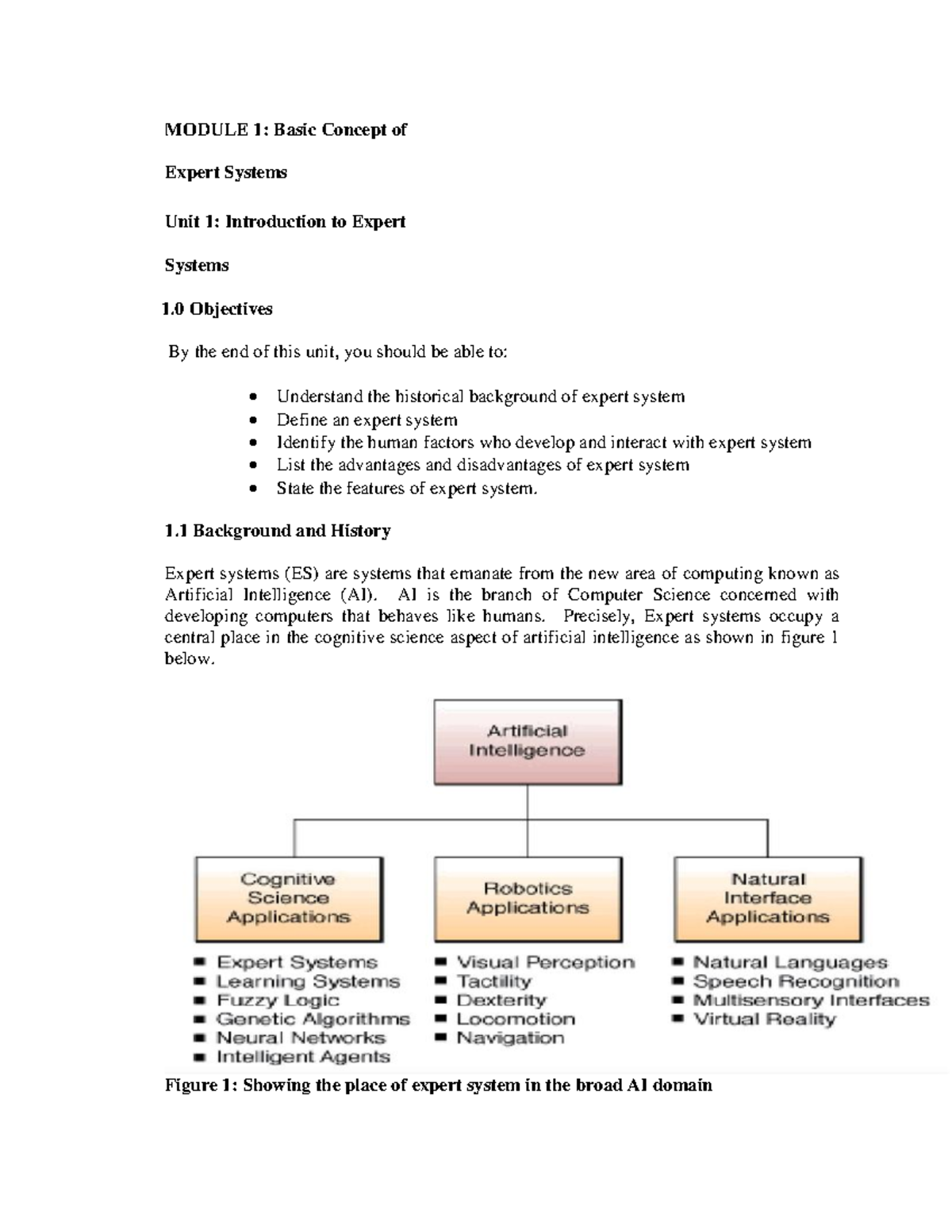 Compe 4 - UNIT 1 - Expert Systems - MODULE 1: Basic Concept of Expert ...