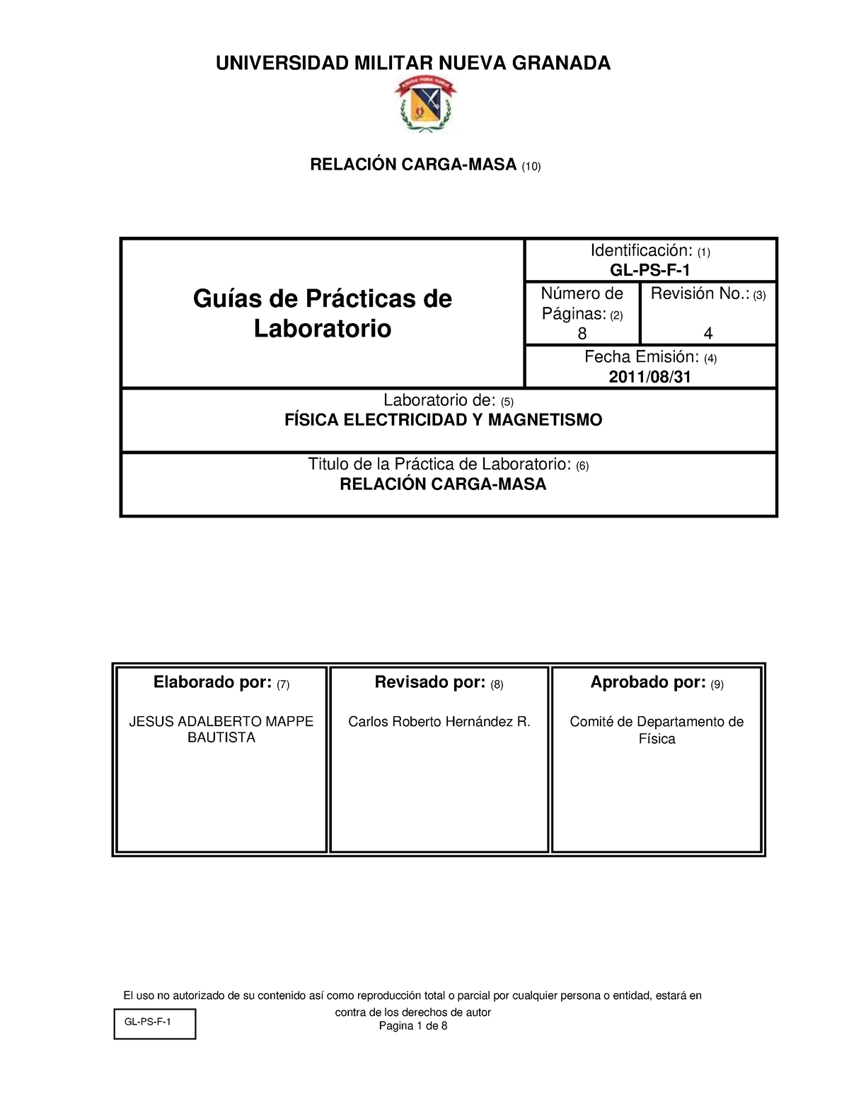 11 Relacion Carga Masa - Apuntes Generales - Fisica Mecanica - UECCI ...