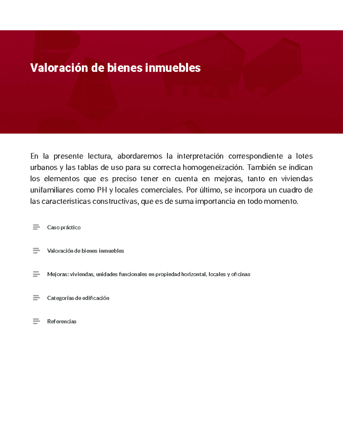 Módulo 4 - Lectura 1 VALORACION DE BIENES INMUEBLES - En La Presente ...