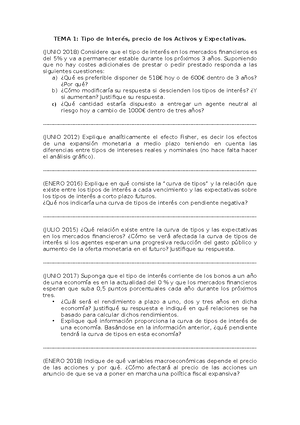 Tema 4. La producción, el tipo de interés y el tipo de cambio ...