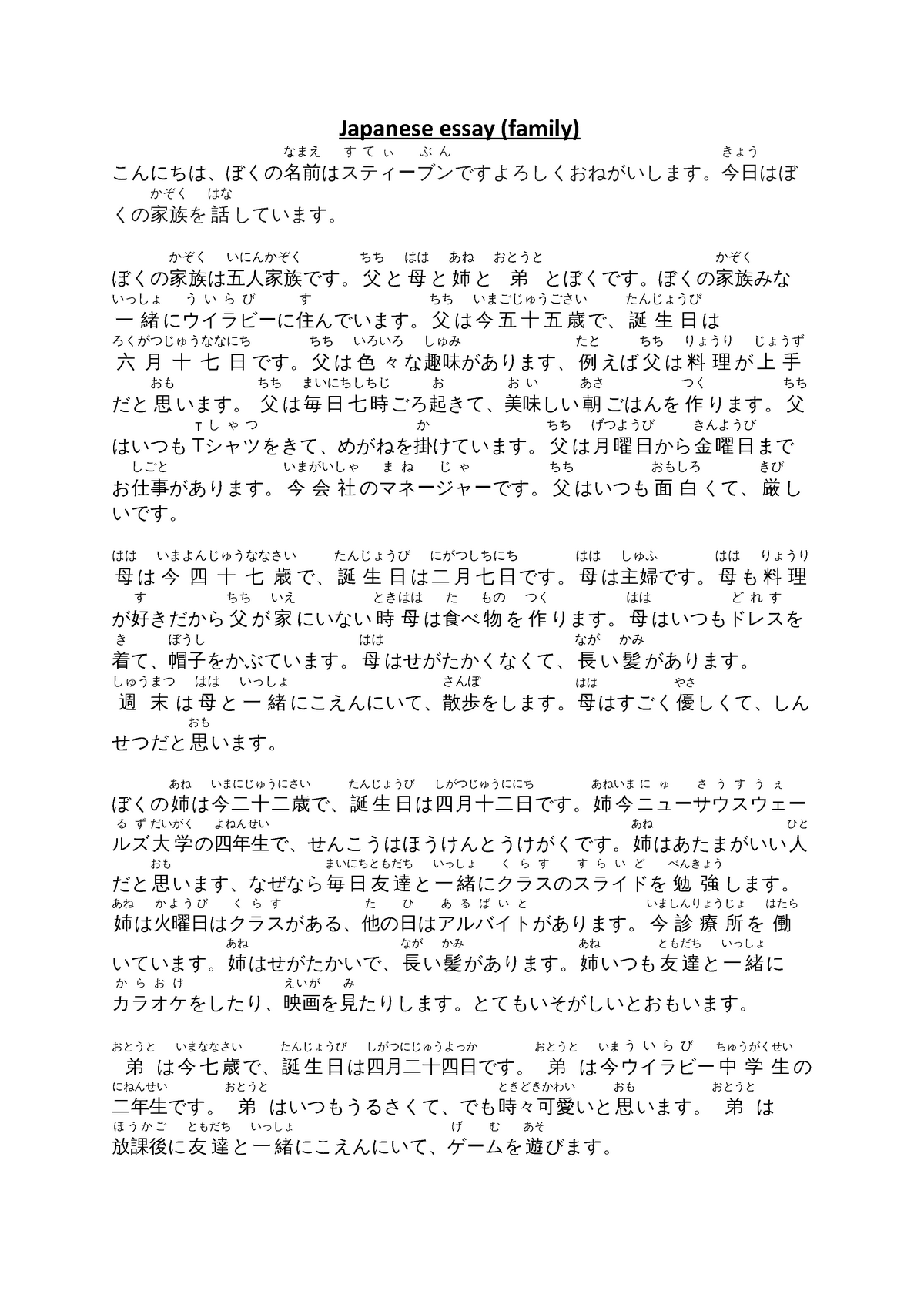 japanese essay format