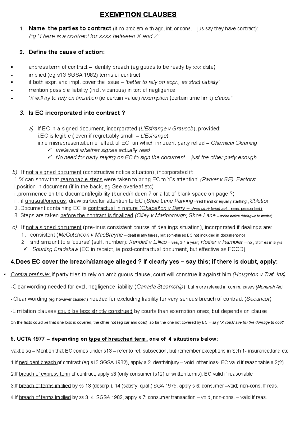 What Are Exemption Clauses? _ Exemption Clauses in Construction ...