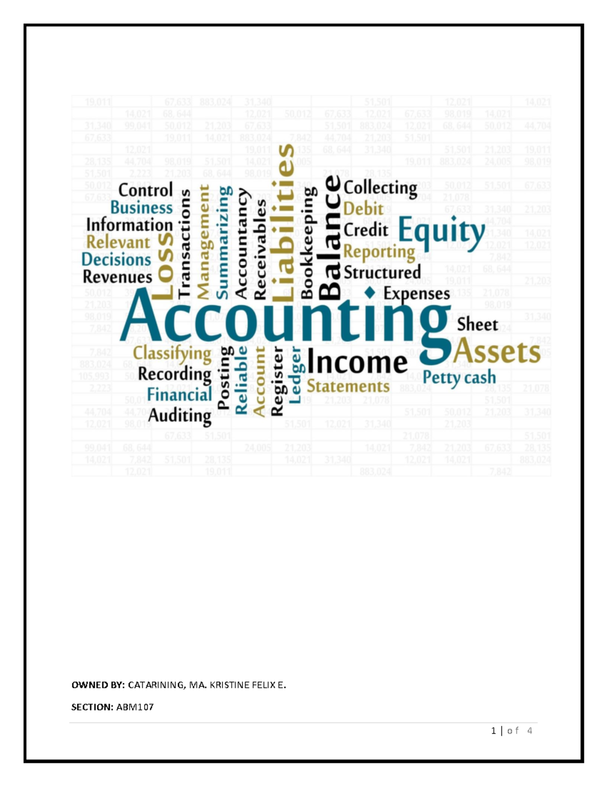 Basic Accounting - OWNED BY: CATARINING, MA. KRISTINE FELIX E. SECTION ...