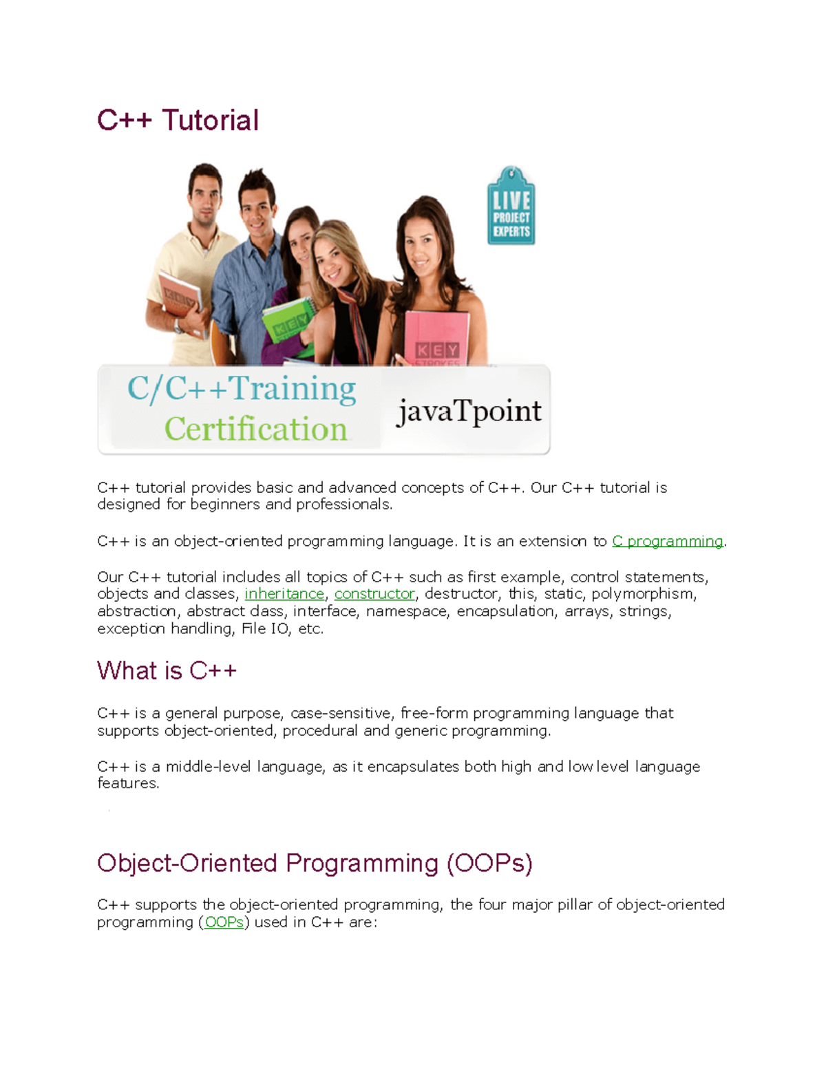 C++ notes , a comprehensive guide - Bachelor of Science in Computer ...