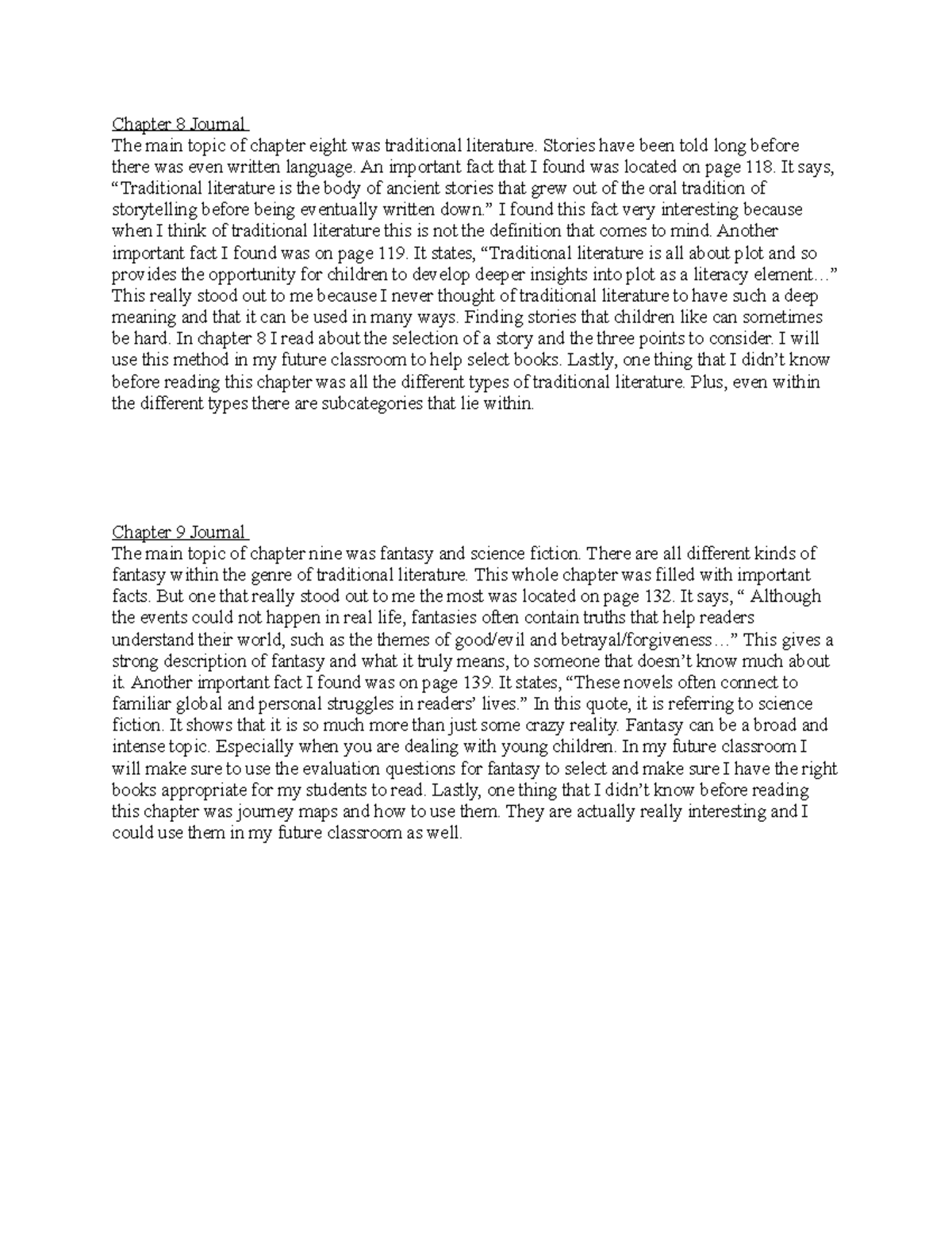 Chapter 89 Journals - Chapter 8 Journal The main topic of chapter eight ...