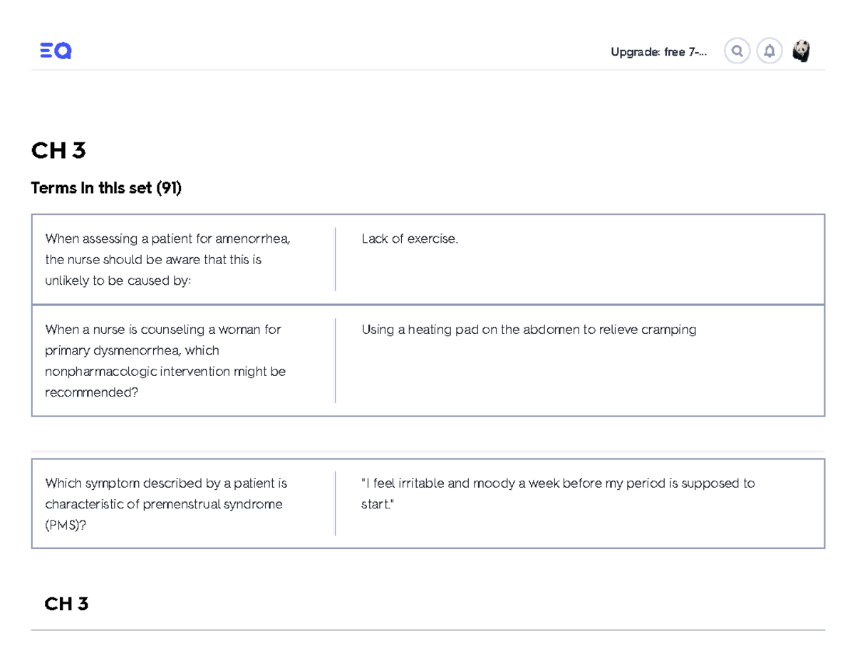 CH 3 Flashcards & Practice Test Quizlet - Upgrade: free 7-... CH 3 ...