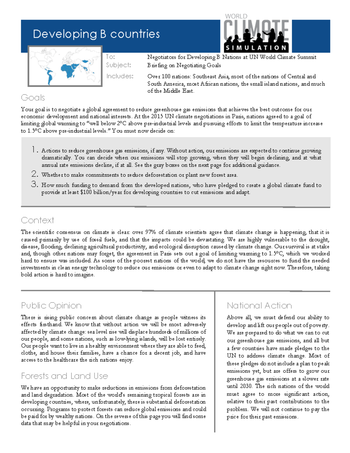 3R WCS Briefing Statement Developing B V12 1 - Developing B Countries ...