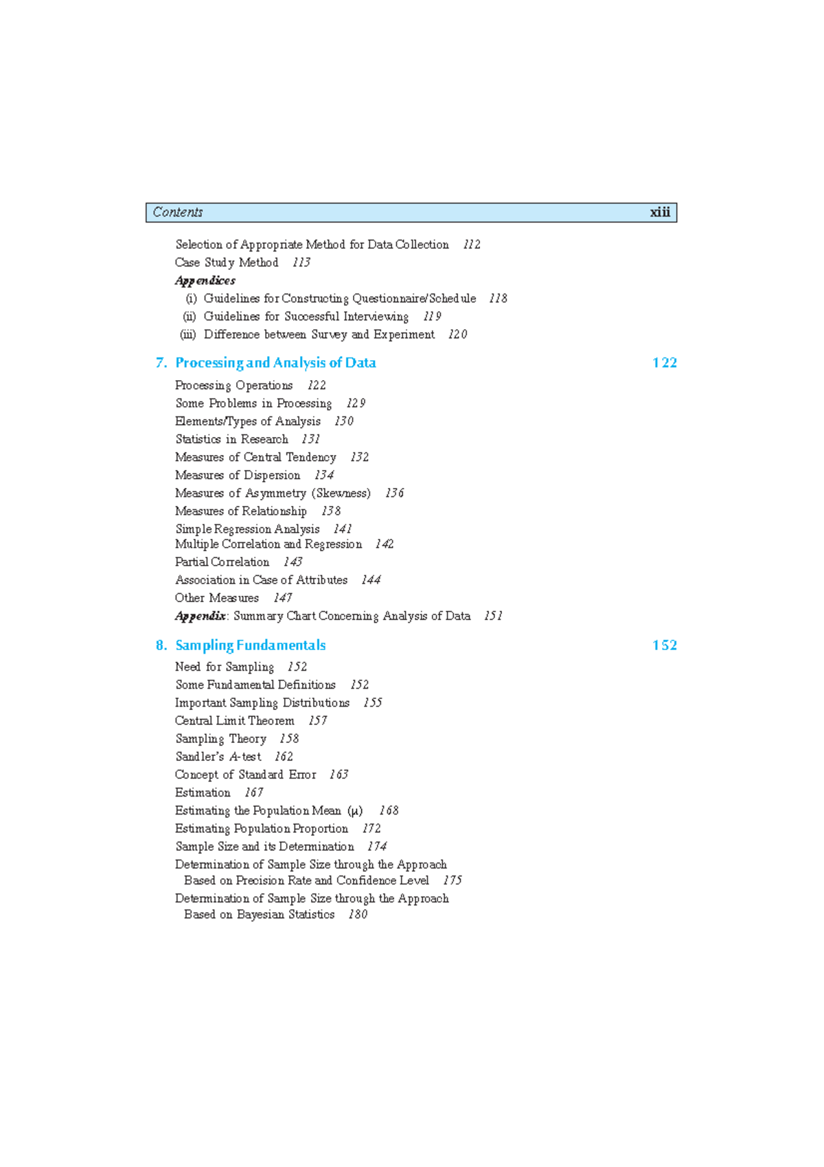 BRM1 - Contents xiii Selection of Appropriate Method for Data ...