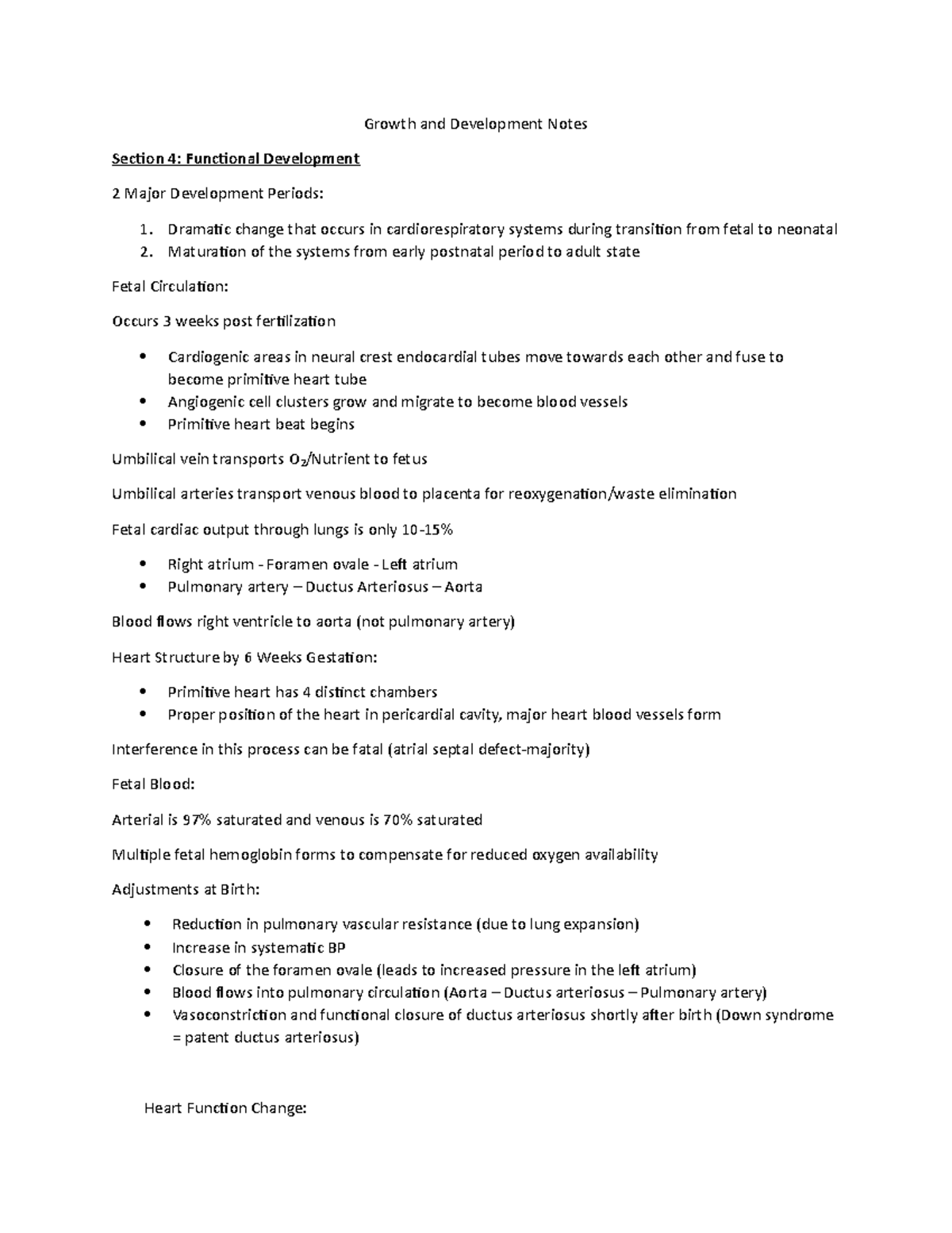 Growth and Development Notes - Growth and Development Notes Section 4 ...