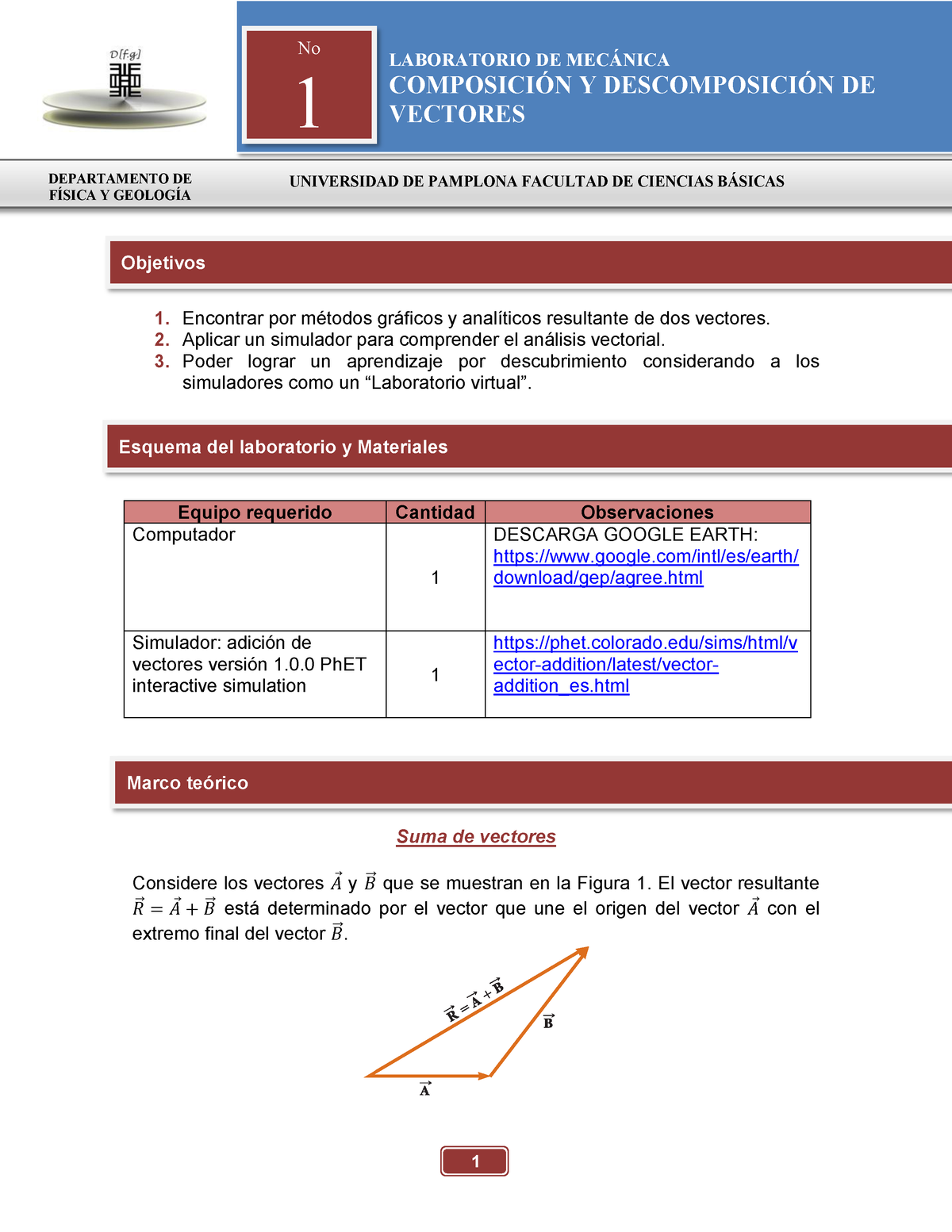 GuÍa 1 Composición Y Descomposición De Vectores 1 Encontrar Por