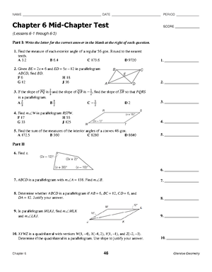 21+ Chapter 6 Geometry Test Pdf