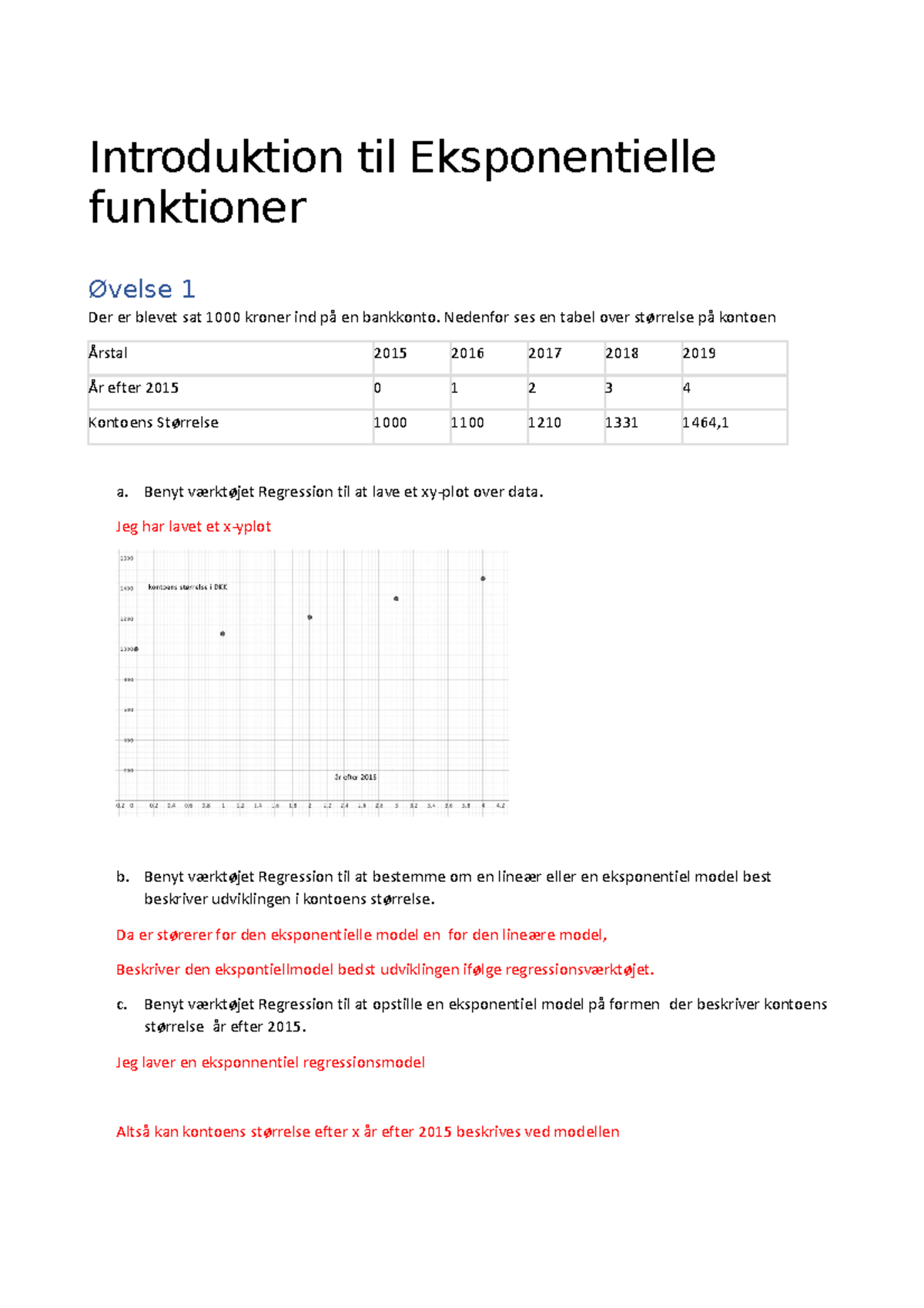 Eksponentielle Funktioner - Introduktion Til Eksponentielle Funktioner ...