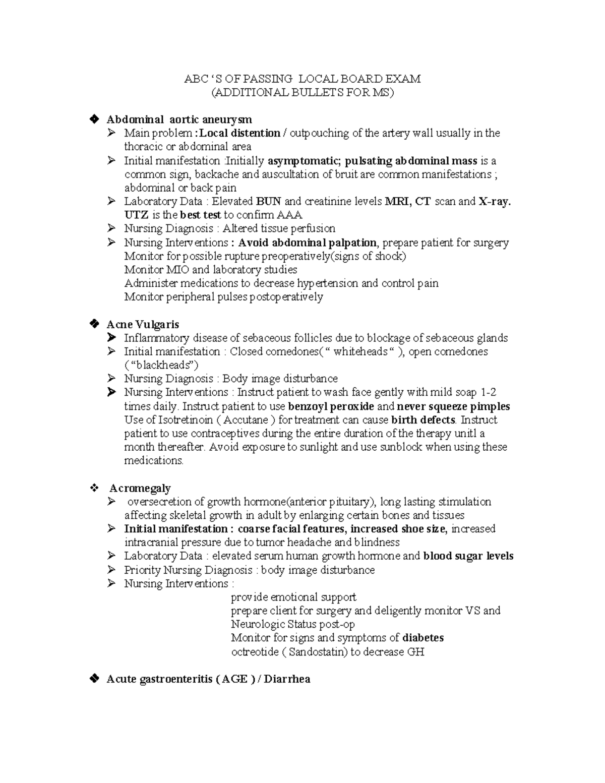 A Medical Surgical NSG.doc · version 1 - ABC ‘S OF PASSING LOCAL BOARD ...