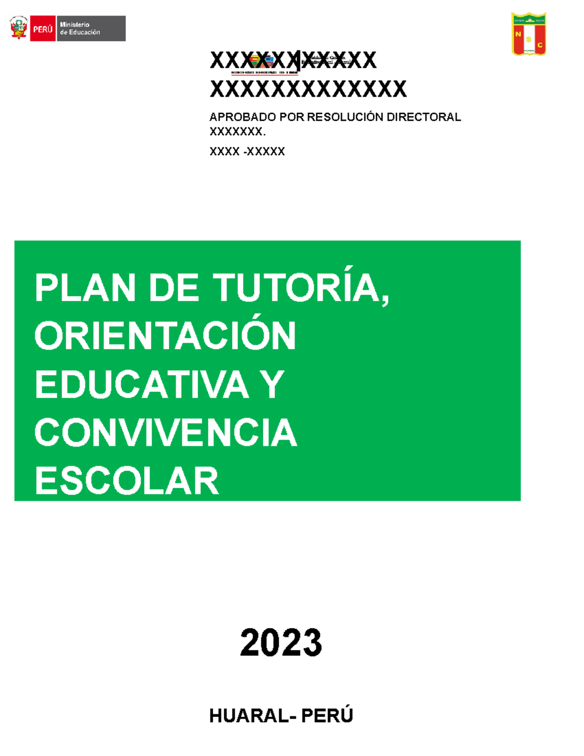 PLAN TOE Y Convivencia NSC 2023 - XXXXXXXXXXX XXXXXXXXXXXXX APROBADO ...