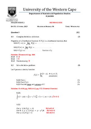 STA211 2019 06 F - muhu - STA211 - Studocu