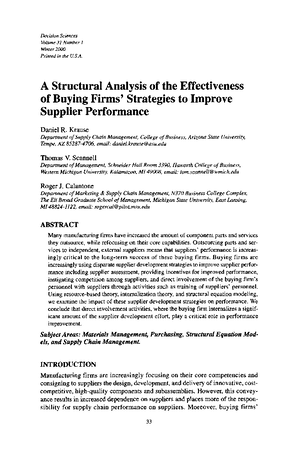 Portfolios of buyer-supplier relationships - International Logistics ...