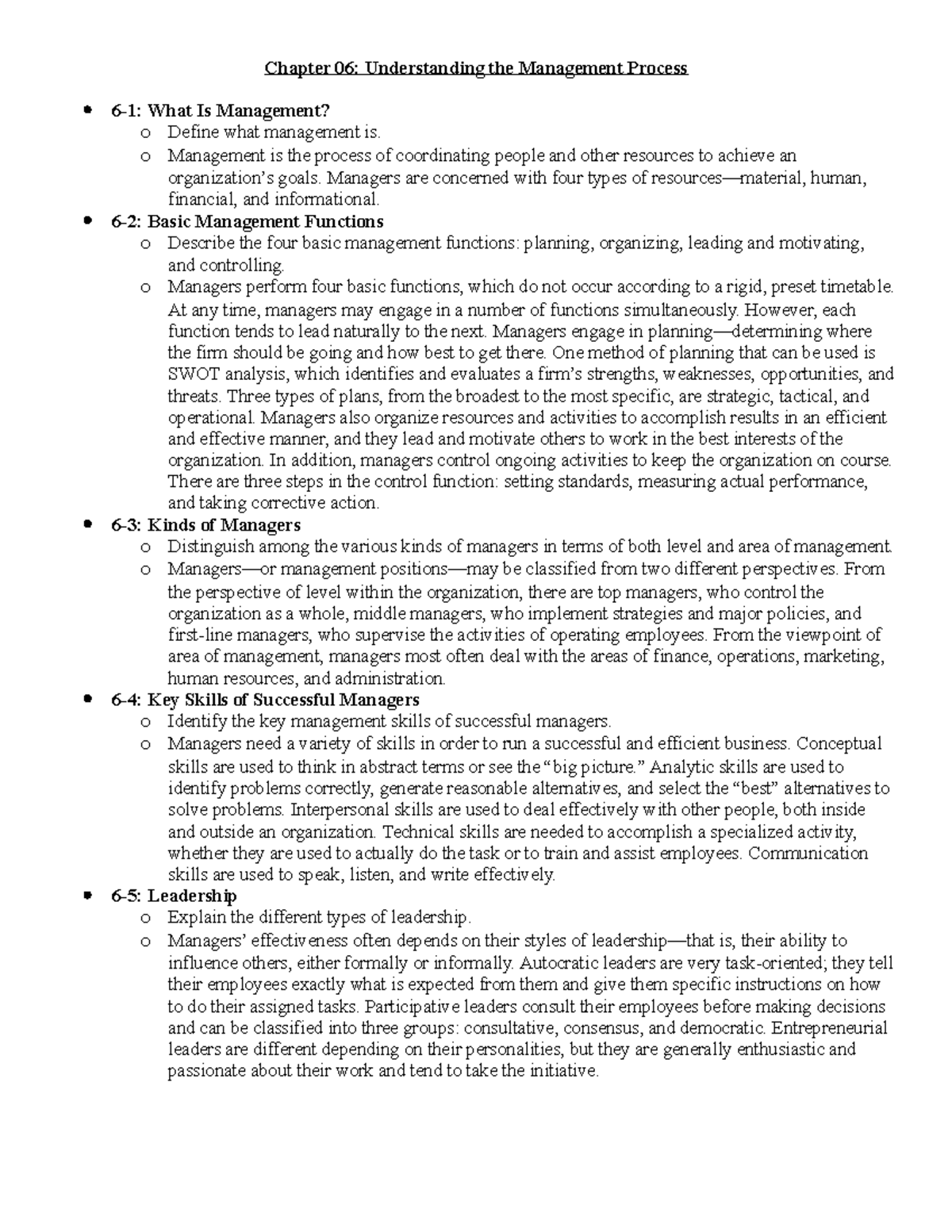 17. OL 501 - Module Five Notes - Chapter 06: Understanding the ...
