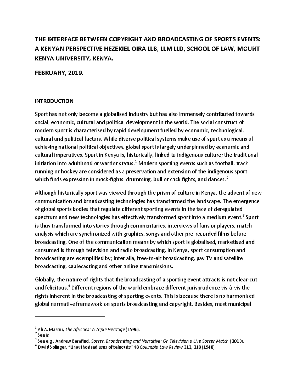 WIPO Article Final Law MKU Studocu