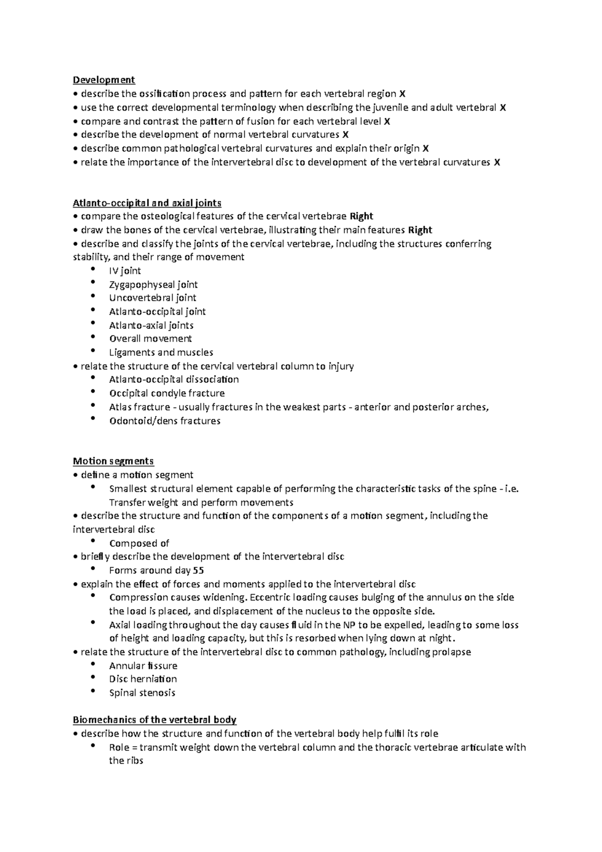 Summary - Development • describe the ossification process and pattern ...