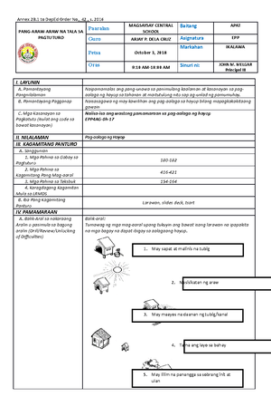 DLL Araling Panlipunan 3 Q1 W1 - GRADES 1 to 12 DAILY LESSON LOG School ...