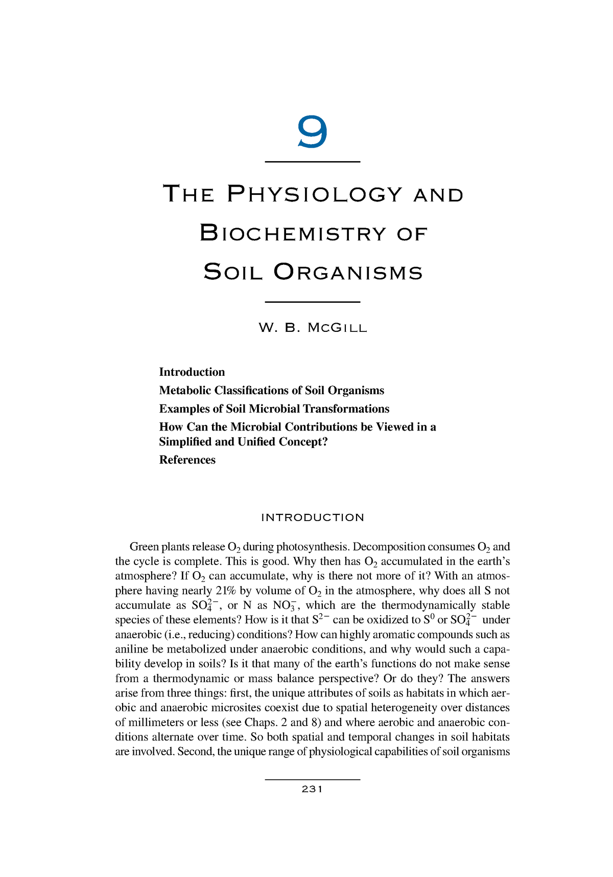 THE Physiology AND Biochemistry OF SOIL Organisms - 9 THE Physiology ...