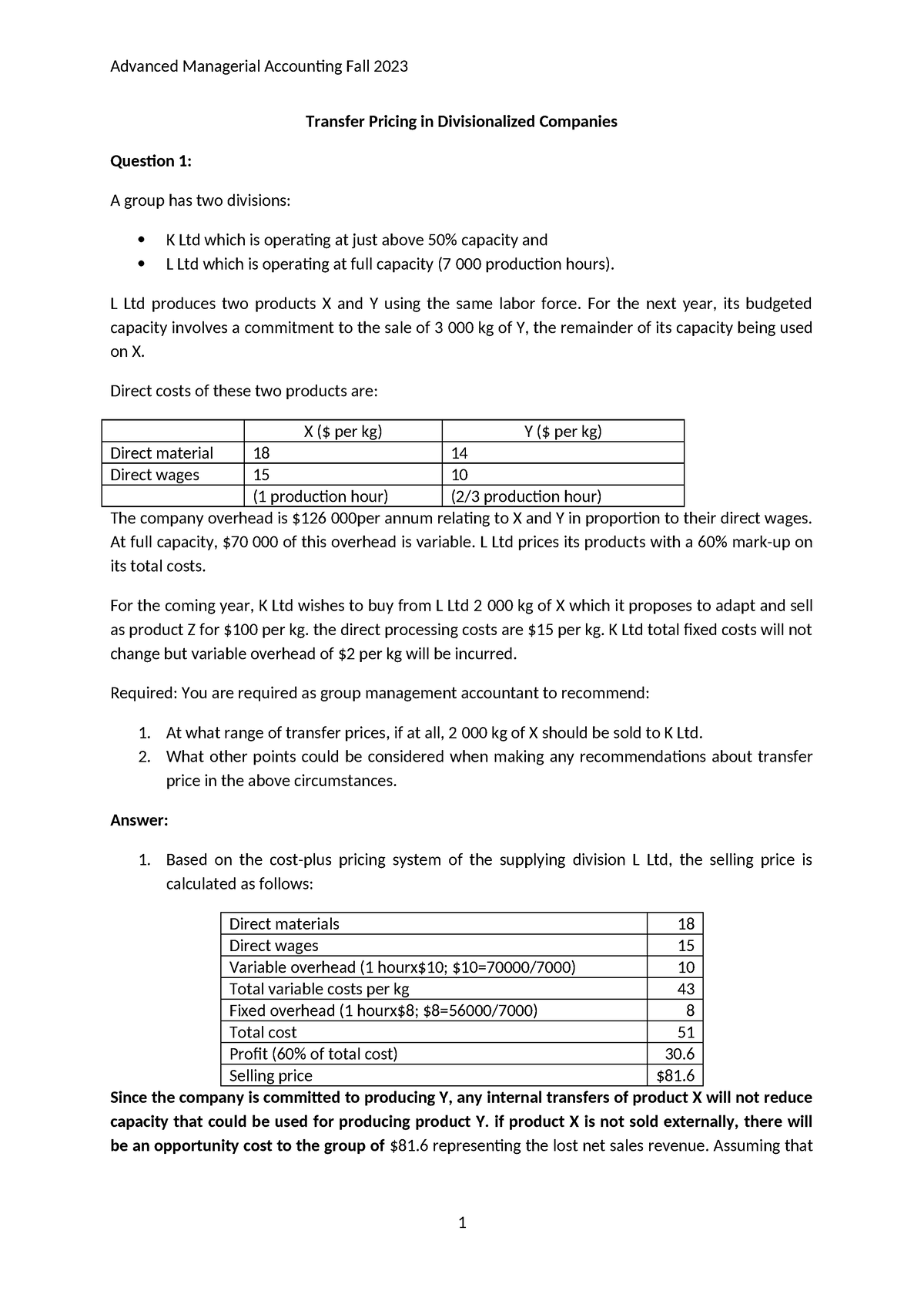 Tutorial Fall 2023 Transfer Pricing With Solutions Transfer Pricing   Thumb 1200 1697 