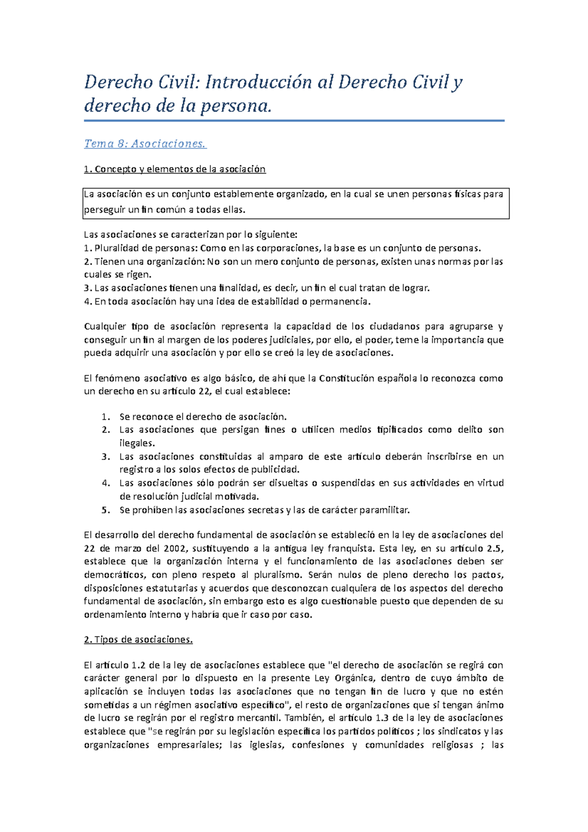 TEMA 8 - Apuntes - Derecho Civil: Introducción Al Derecho Civil Y ...