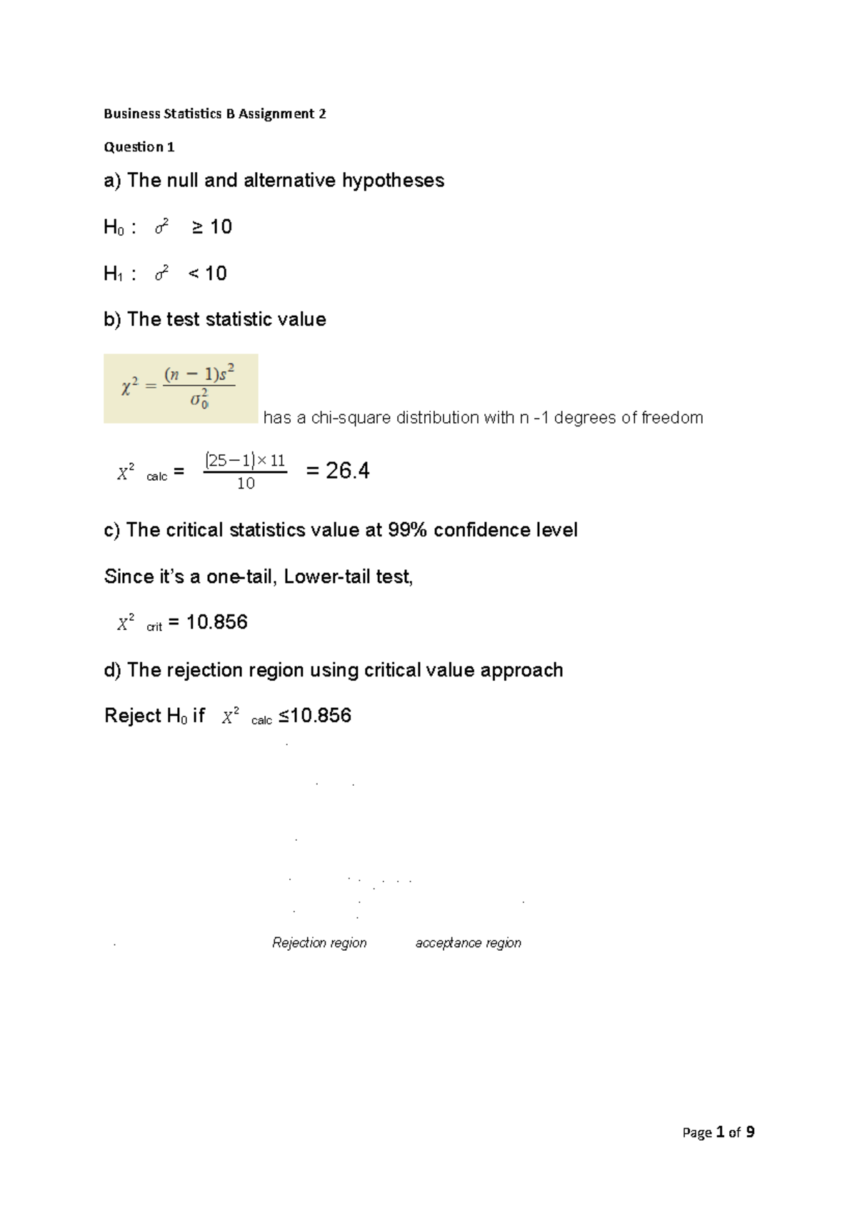 Assignment 2 ABA3692 2019 Solutions - Business Statistics B Assignment ...