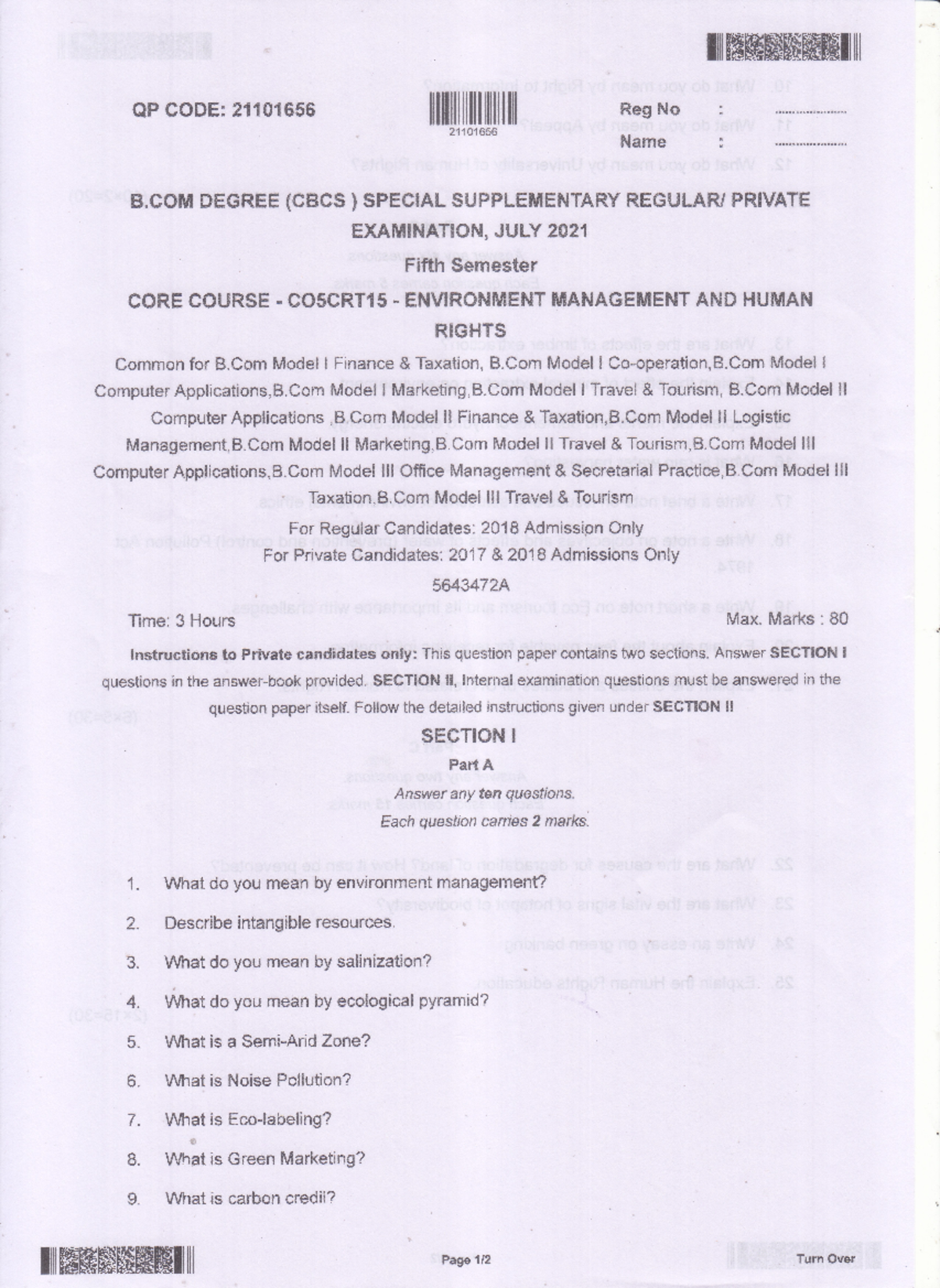 Environment Management AND Human Rights July 2021 - Development and ...