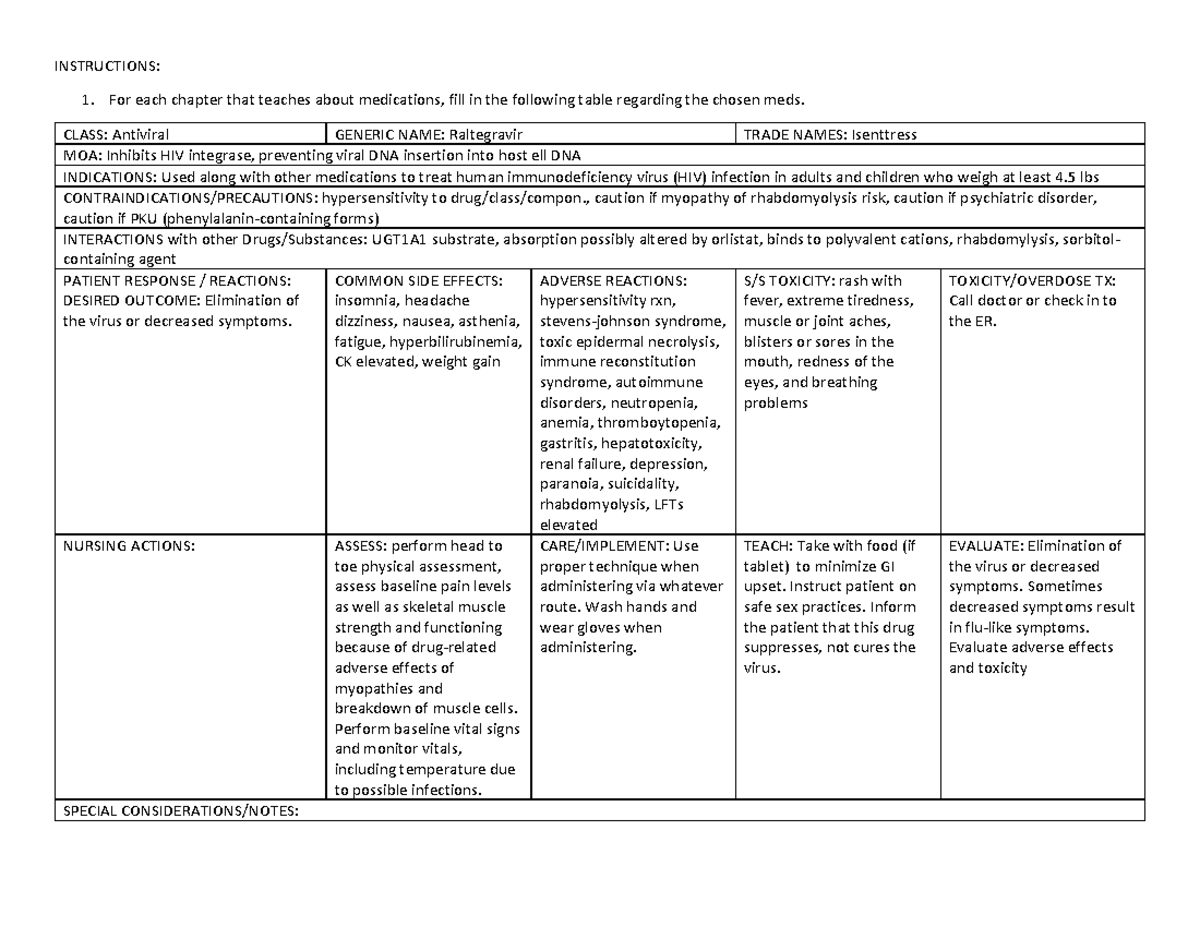 Isenttress - INSTRUCTIONS: For each chapter that teaches about ...