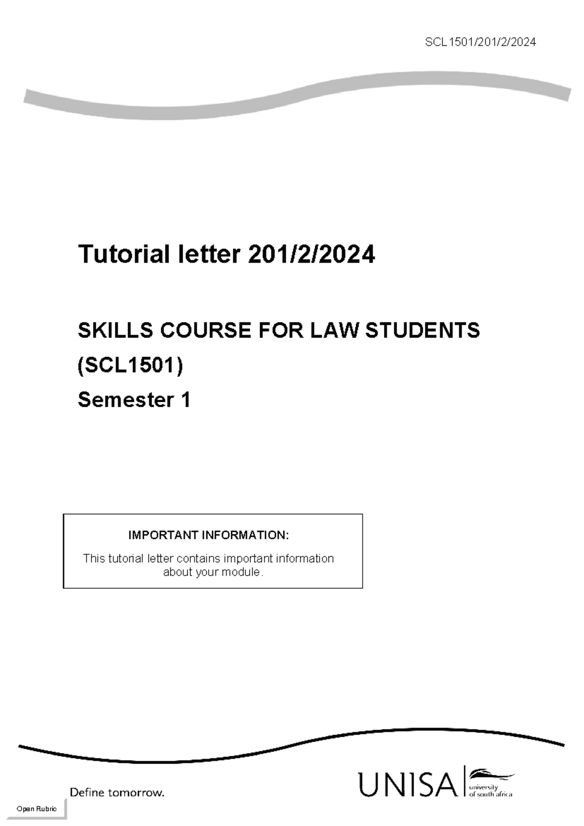 Tut 201 2024 1 Tutorials Letters Scl1501 201 2 Tutorial Letter 201 2 20 24 Skills Course Tut 201 2024 1 Tutorials Letters Scl1501 201 2 Tutorial Letter 201 2 20 24 Skills Course