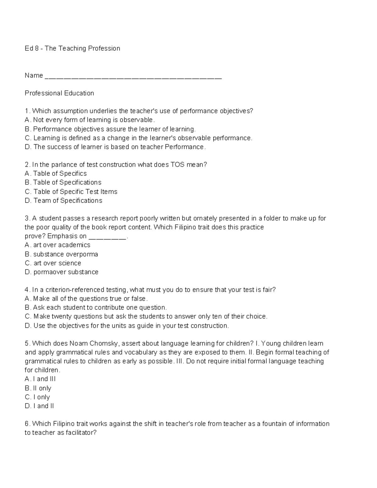 ED 8 - Credit and acknowledge to the owner of the questions - Ed 8 ...