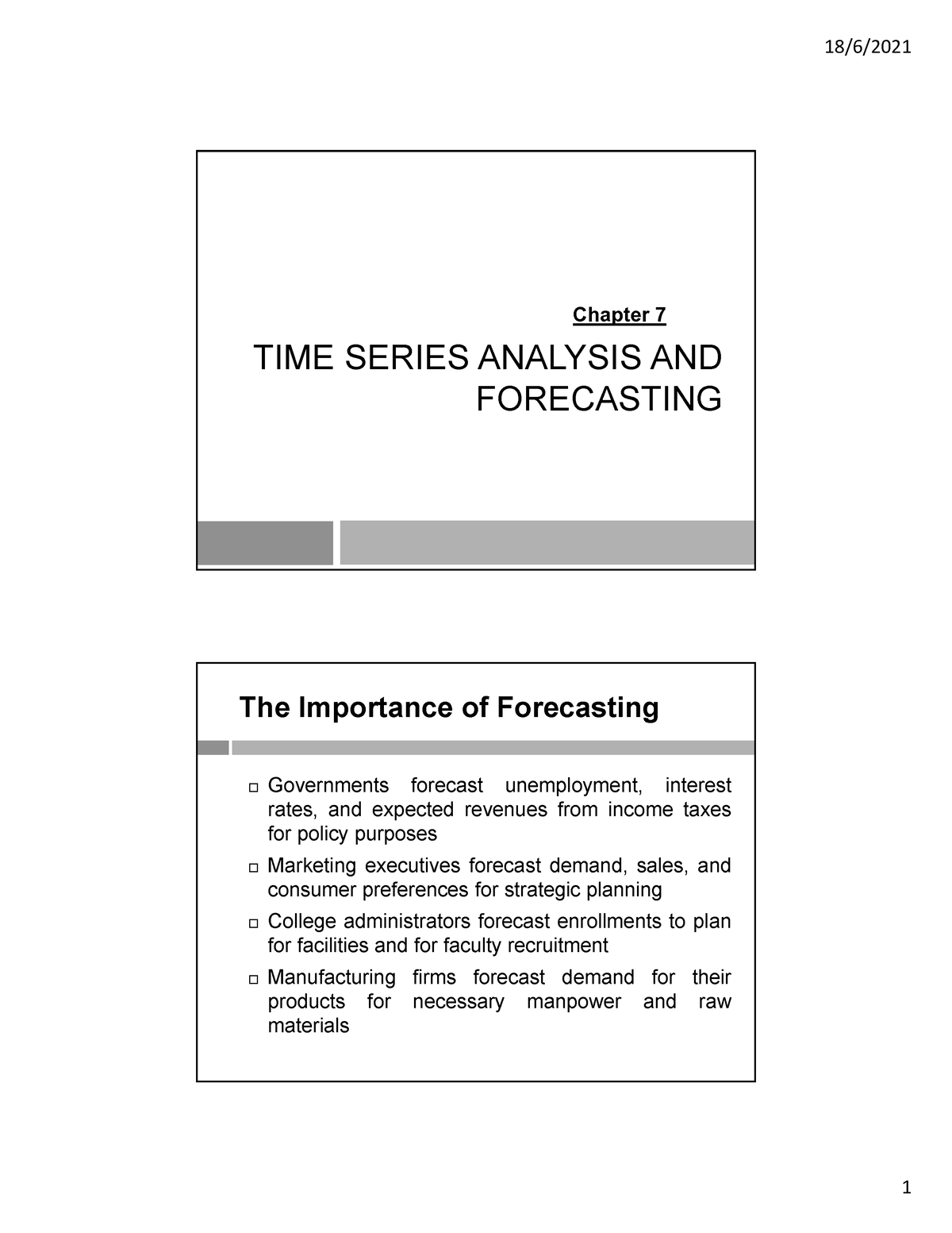 Chapter 7 (Time Series Analysis Forecasting) - TIME SERIES ANALYSIS AND ...