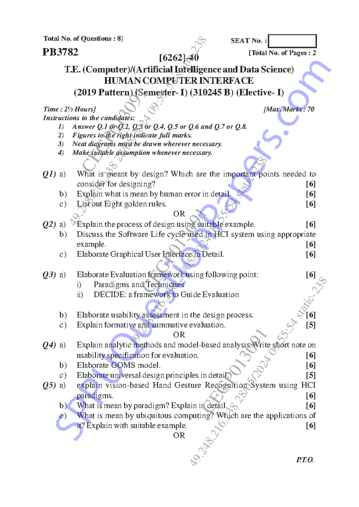 Be computer-engineering semester-5 2024 may human-computer-interface ...
