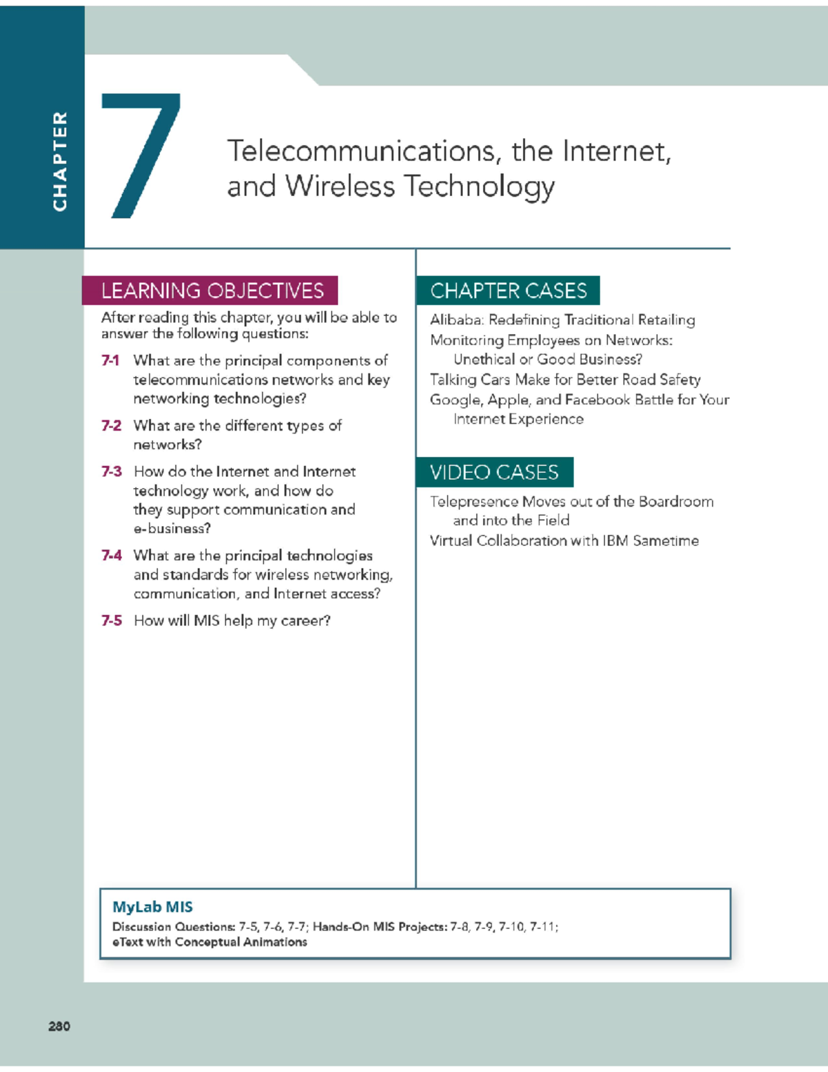 MIS-17 Laudon Chapter-07 - Internet security - Studocu