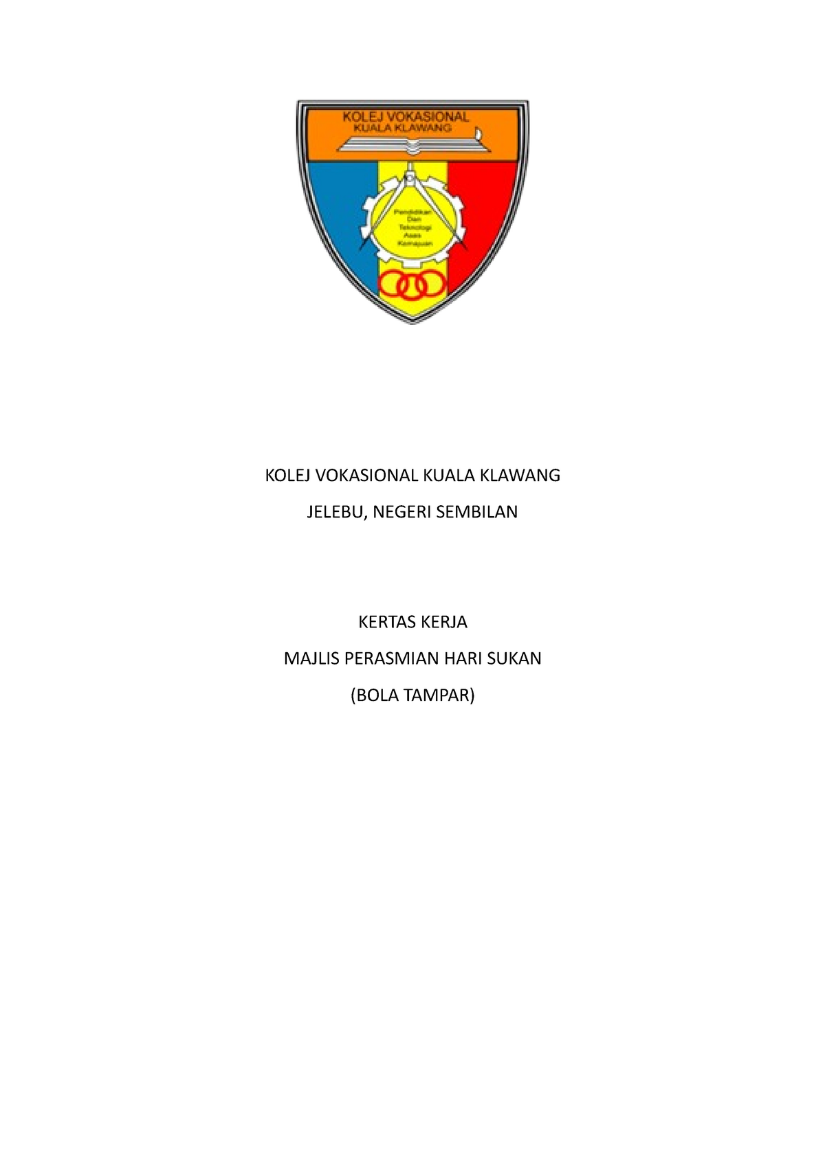 Majlis Perasmian Hari Sukan Qilla Copy Copy Public Admin Dpa Studocu