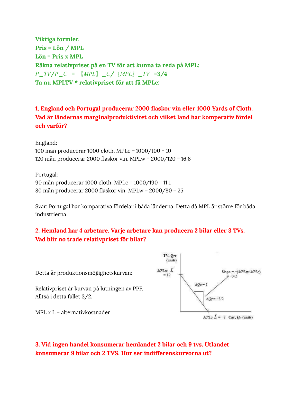 Finansiell Planering övningsuppgifter - Viktiga Formler. Pris = Lön ...