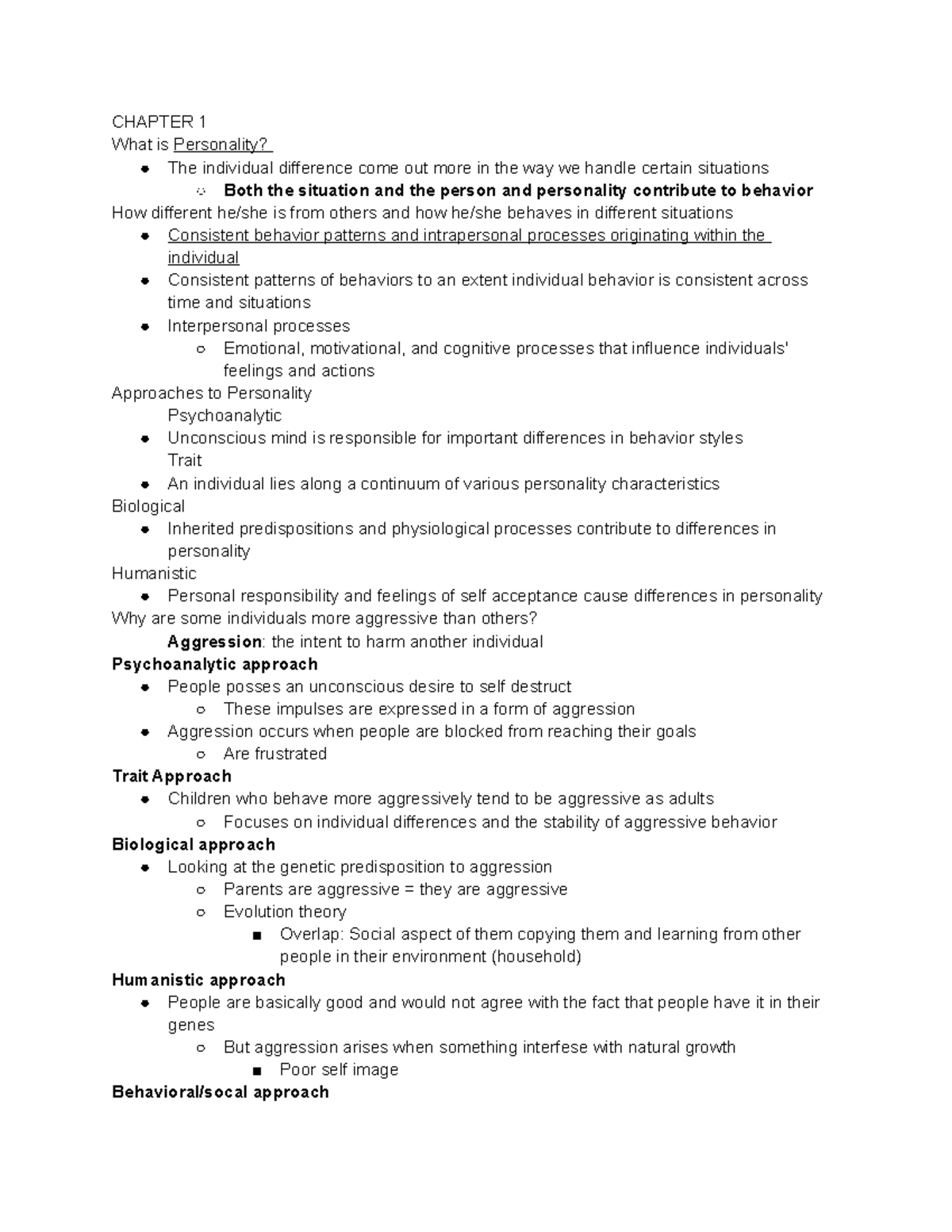 Psych Personality 332 - I had Professor Rappaport and she is the ...