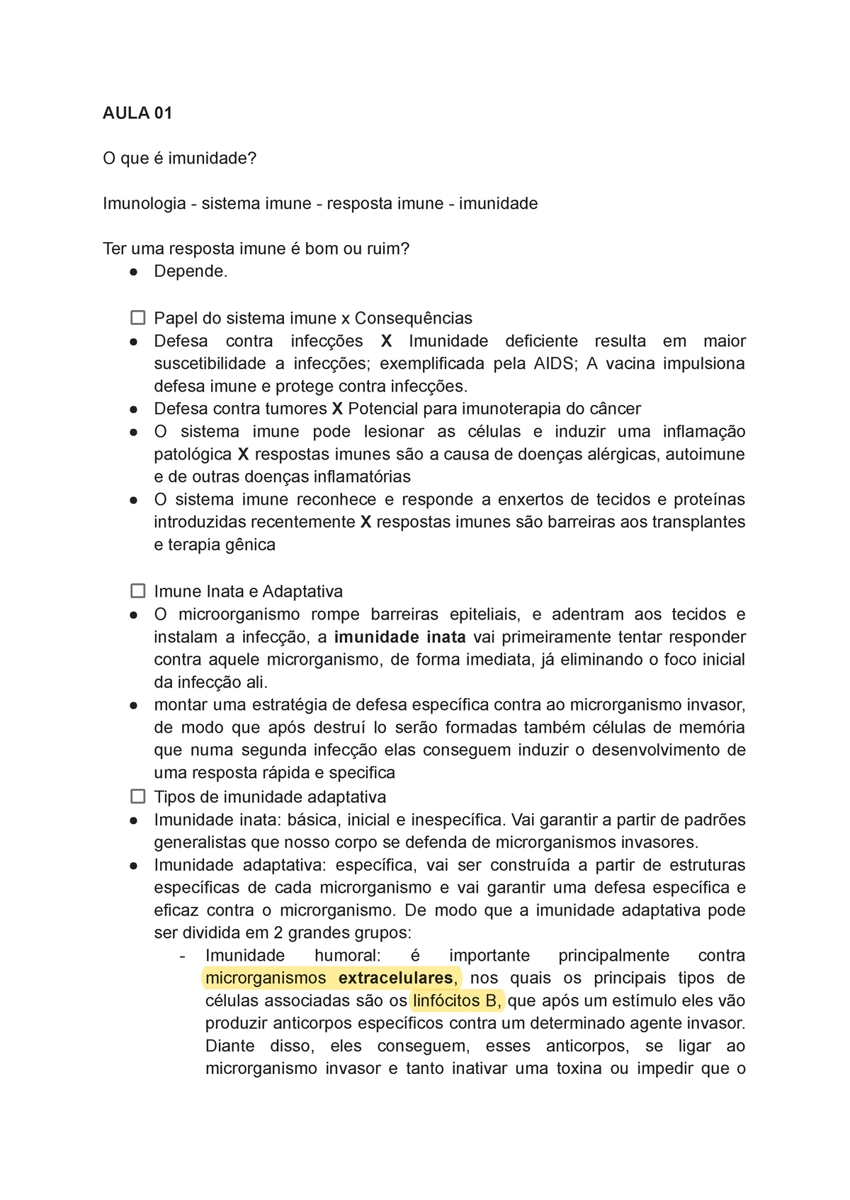 Aulas Imuno - AULA 01 O Que é Imunidade? Imunologia - Sistema Imune ...