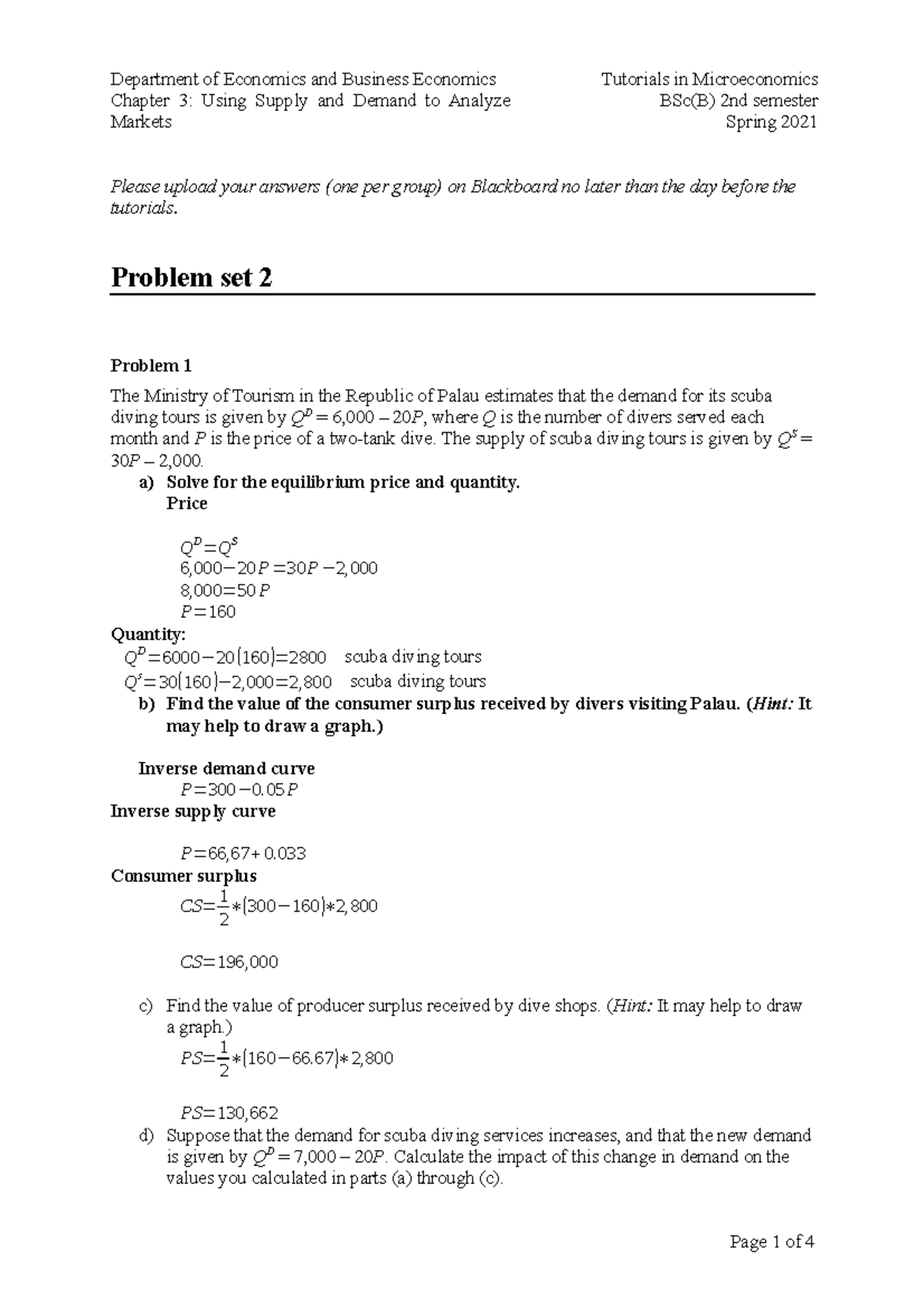 Problem Set 2 Micro 2021 - Department of Economics and Business ...