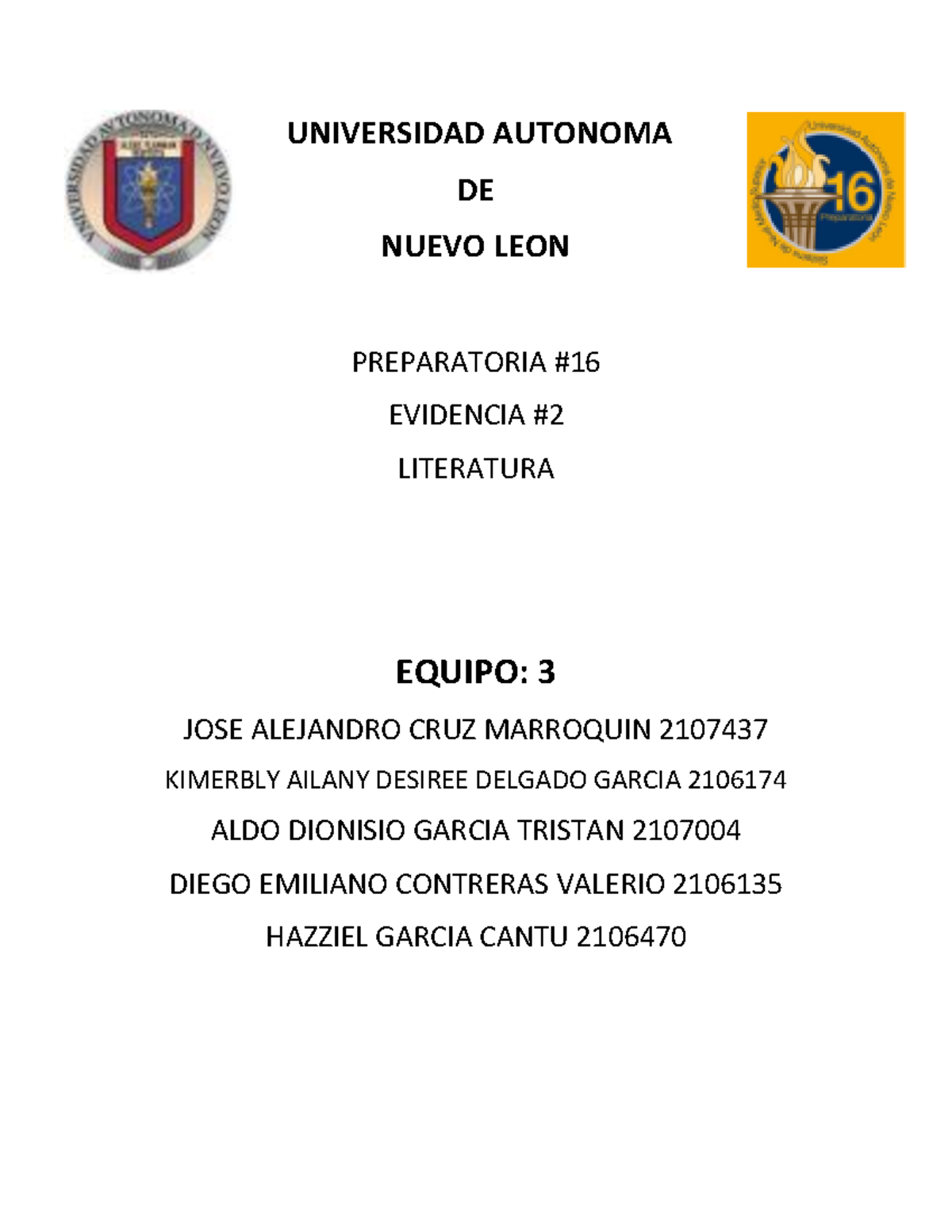 Equipo 3 EVE2 LIT - Evidencia - UNIVERSIDAD AUTONOMA DE NUEVO LEON ...