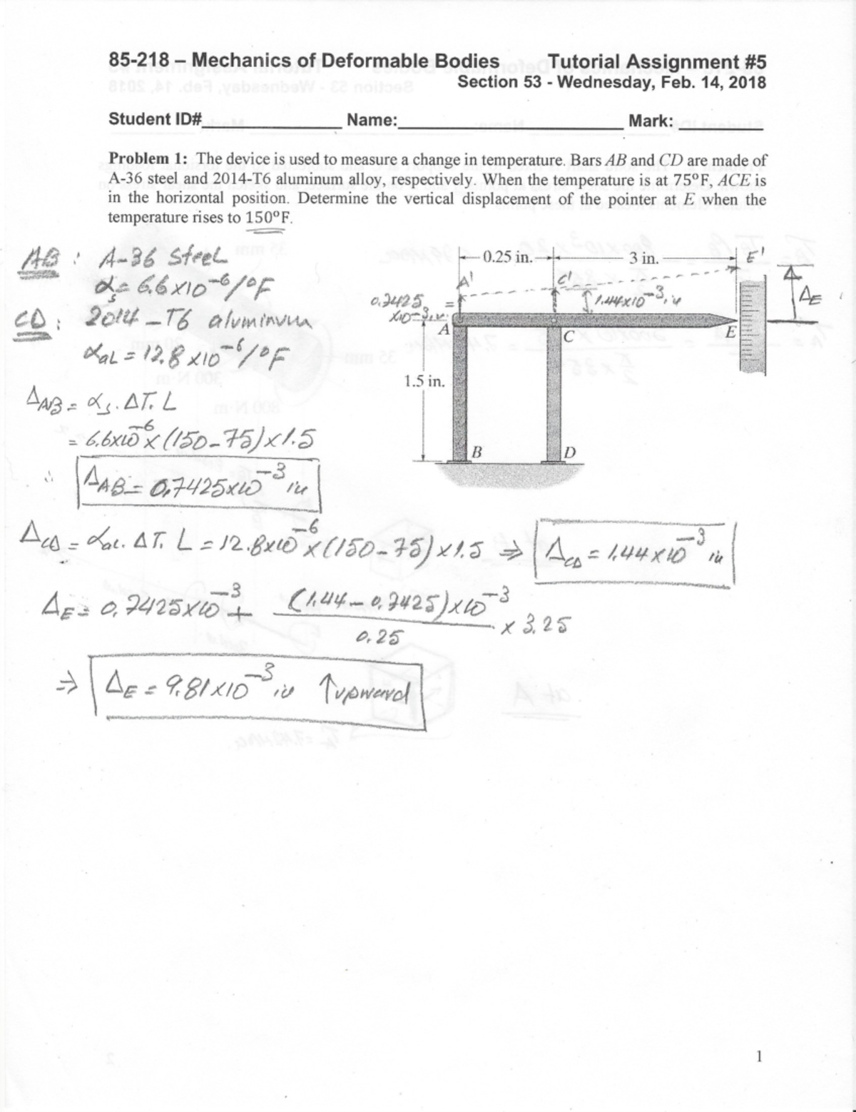 85 218 TA5 53 Solutions - 85-218 — Mechanics of Deformable Bodies ...