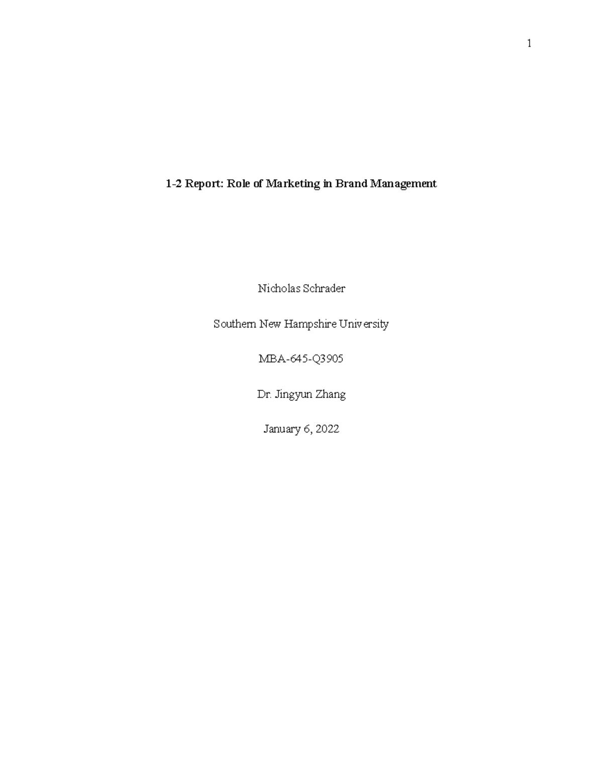 1-2-report-role-of-marketing-in-brand-management-1-2-report-role