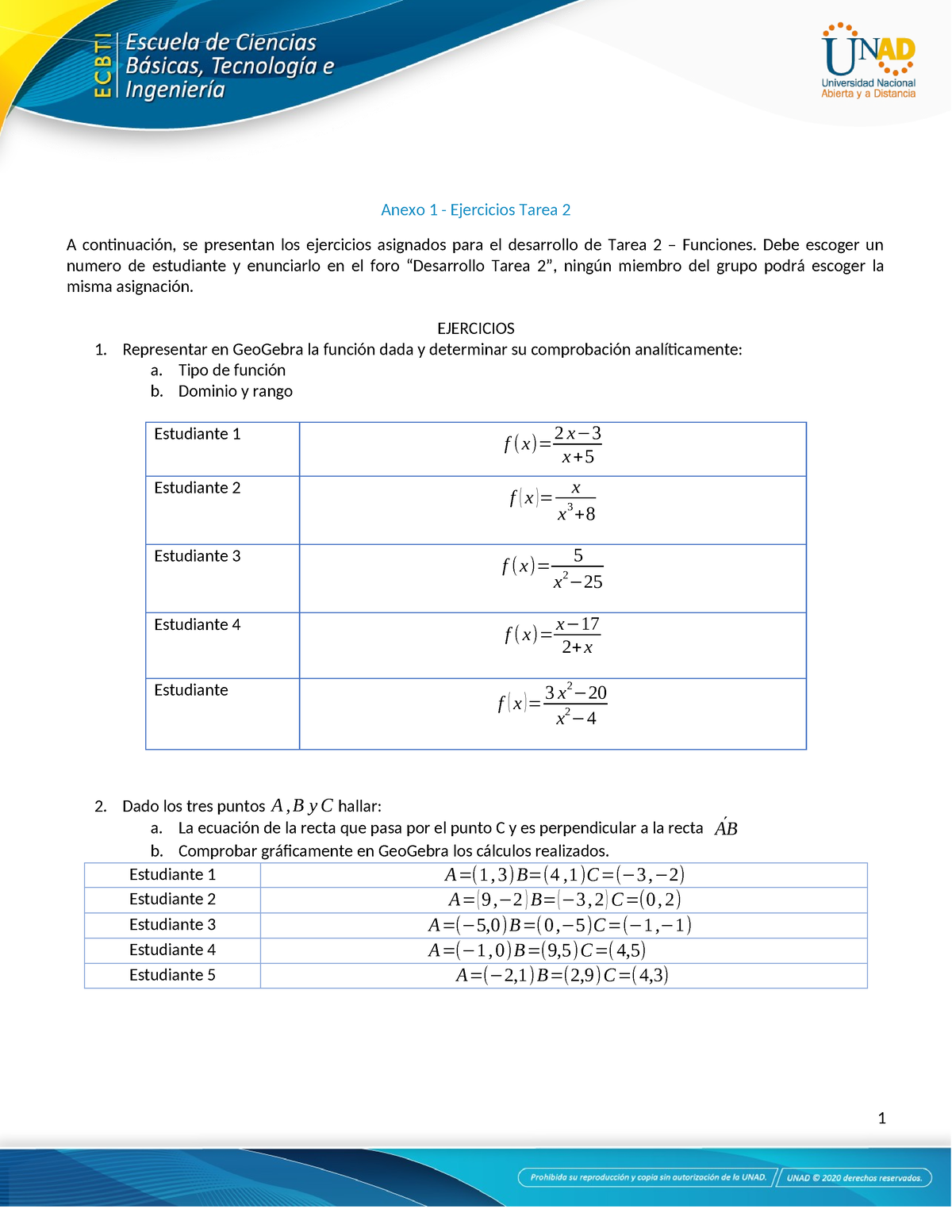 Anexo 1 - Ejercicios Tarea 2 - Anexo 1 - Ejercicios Tarea 2 A ...