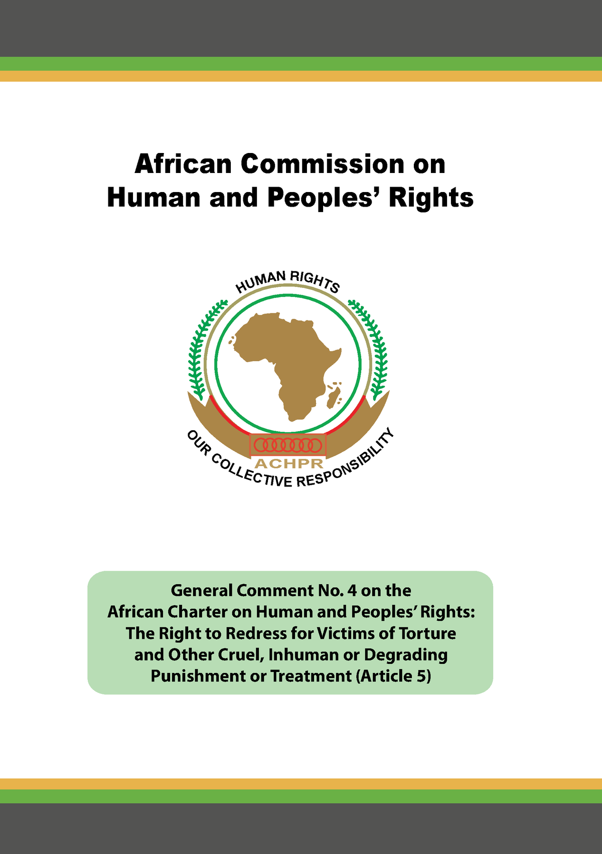 African Commission On Human And Peoples Rights 4 On The African